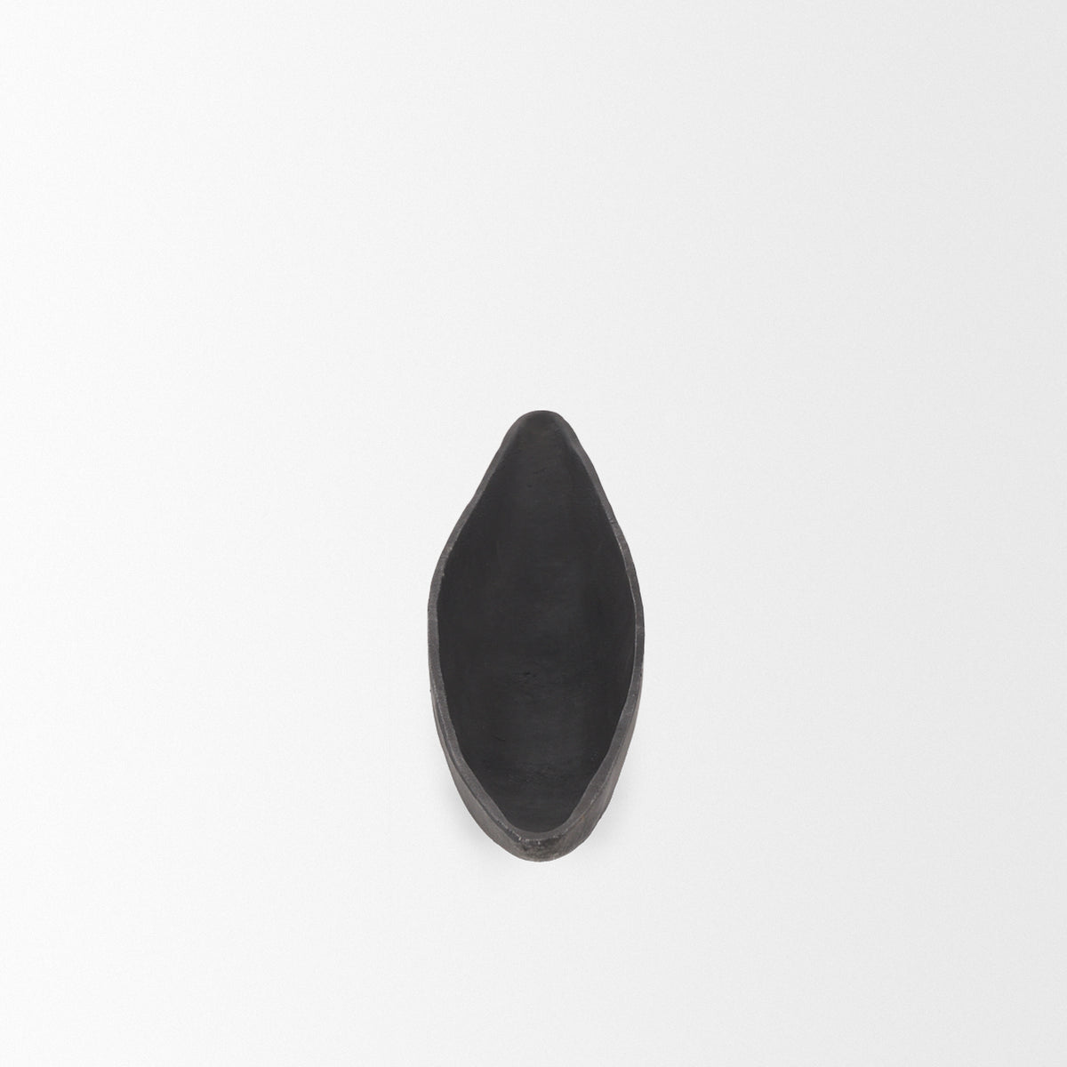 Piero Large Matte Black Metal Decorative Bowl-Bowls-DECOROLALA