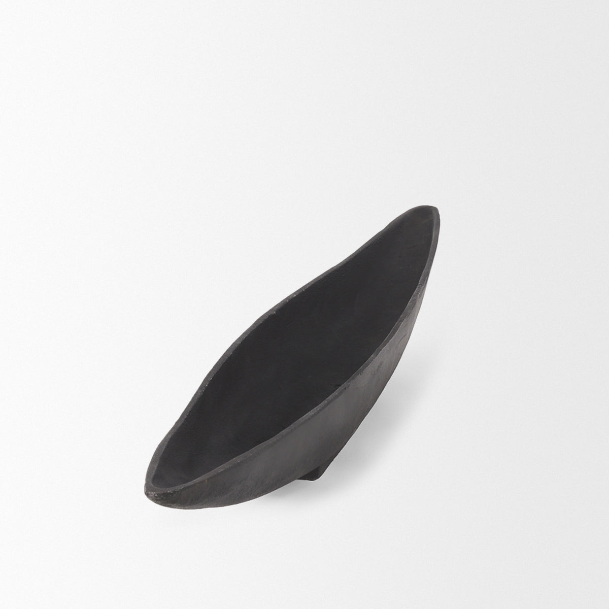 Piero Large Matte Black Metal Decorative Bowl-Bowls-DECOROLALA