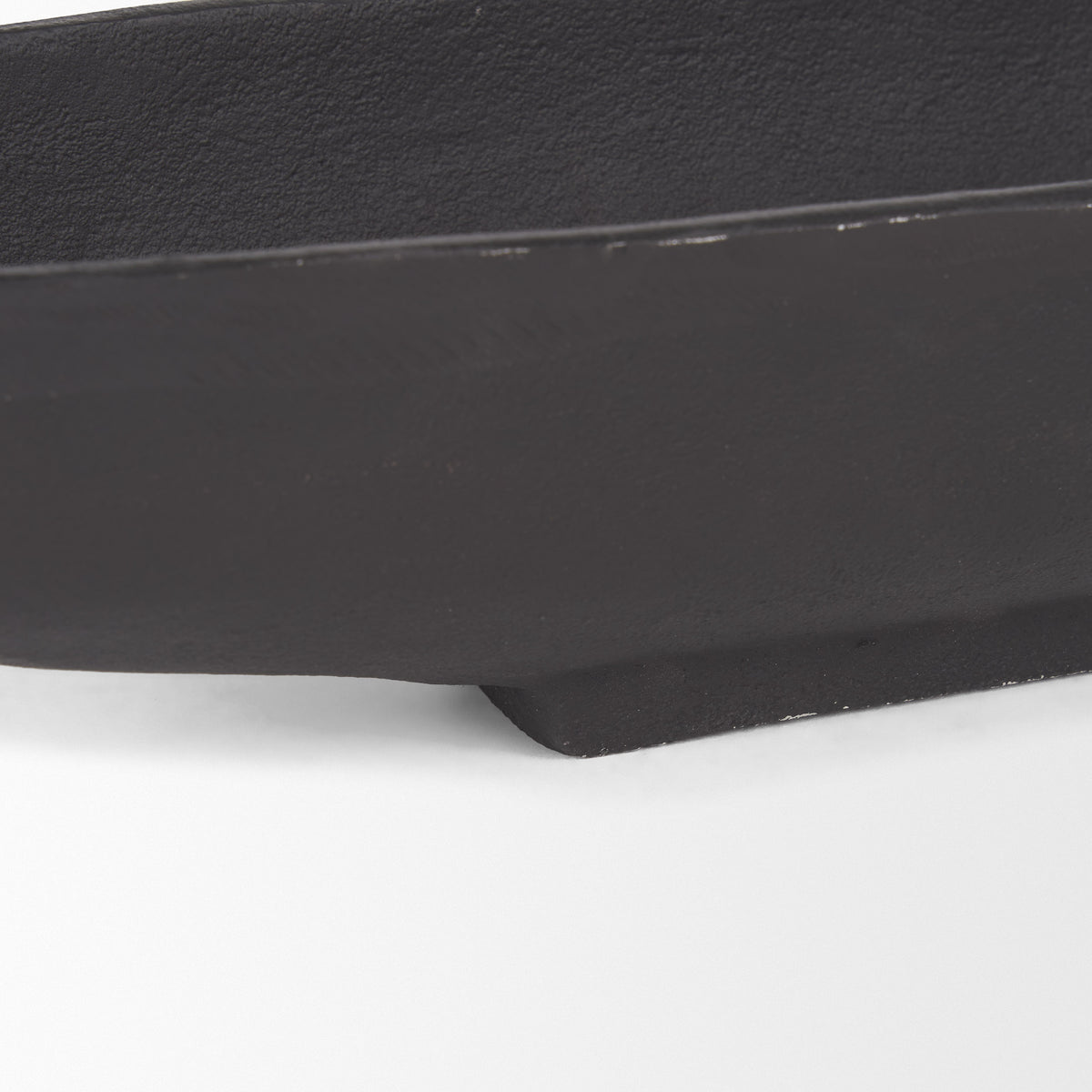 Piero Large Matte Black Metal Decorative Bowl-Bowls-DECOROLALA