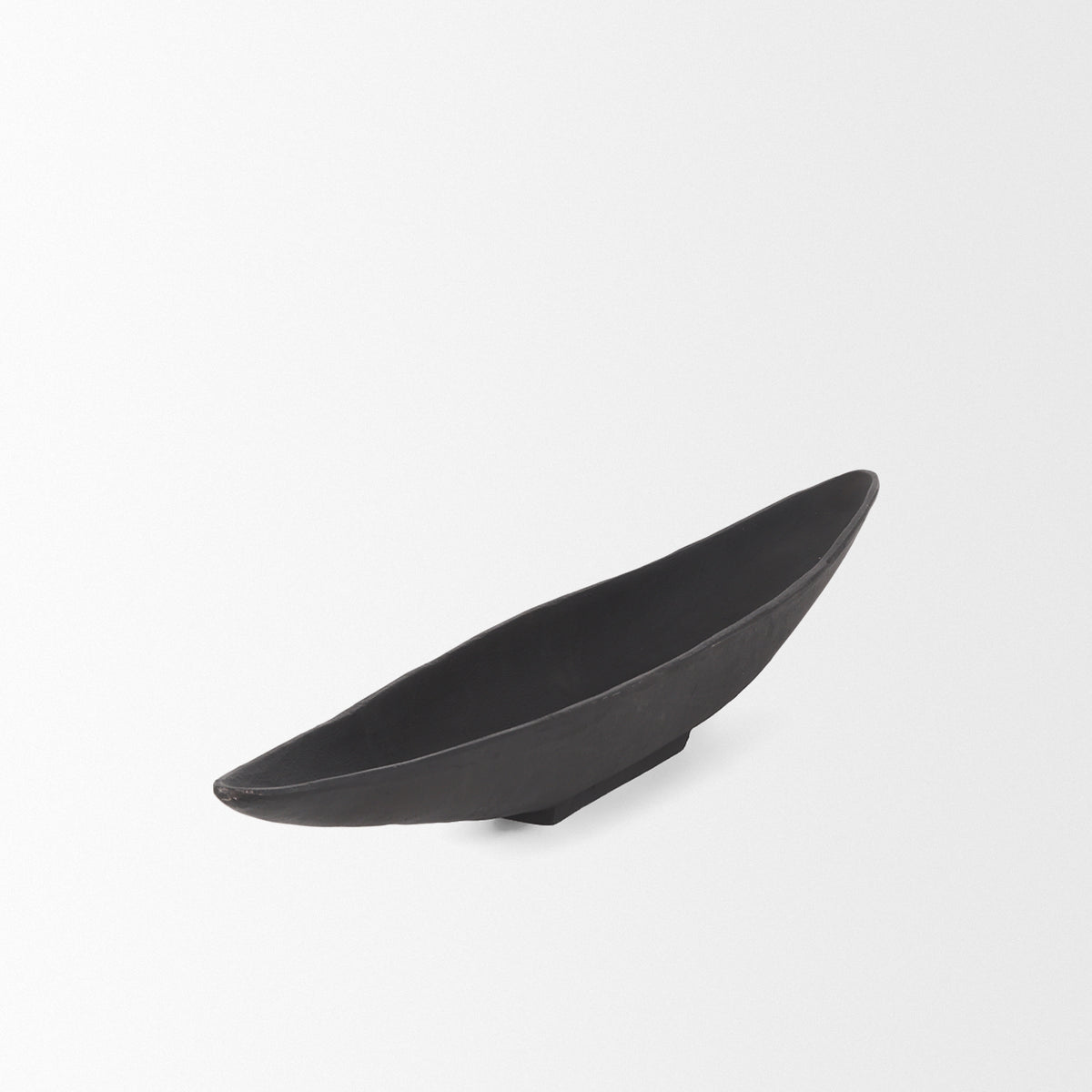 Piero Small Matte Black Metal Decorative Bowl-Bowls-DECOROLALA