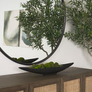 Piero Small Matte Black Metal Decorative Bowl-Bowls-DECOROLALA