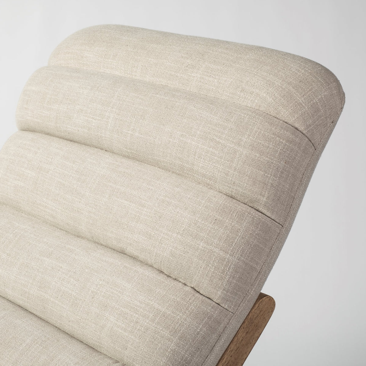 Pierre Beige Fabric Chaise Lounge Chair-Chaise Lounges-DECOROLALA