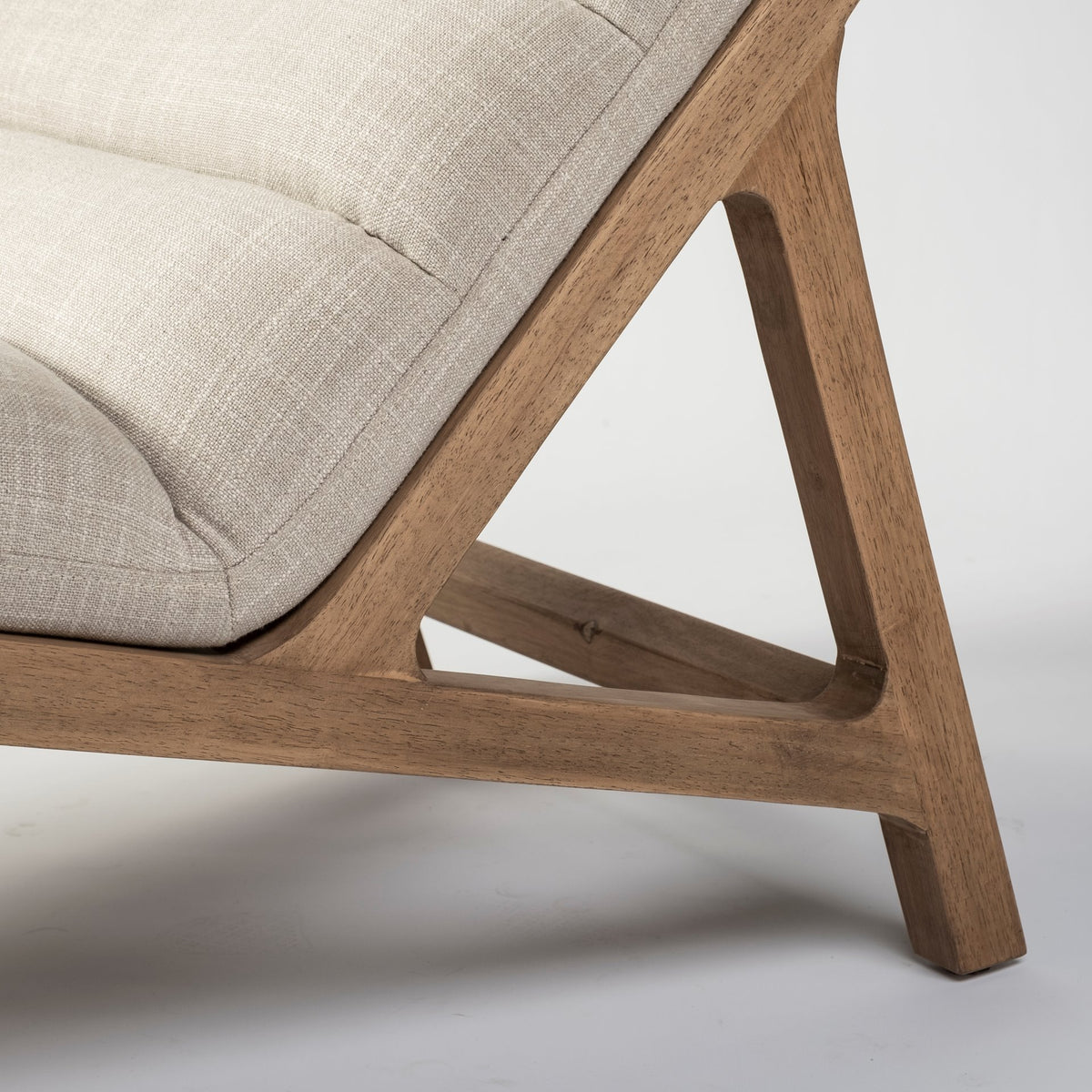 Pierre Beige Fabric Chaise Lounge Chair-Chaise Lounges-DECOROLALA