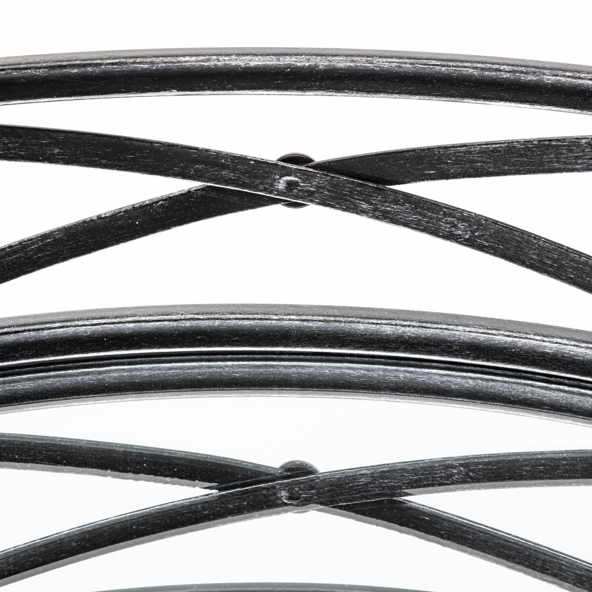 Piers (Set of 2) Black Metal Mirrored Round Trays-Trays-DECOROLALA