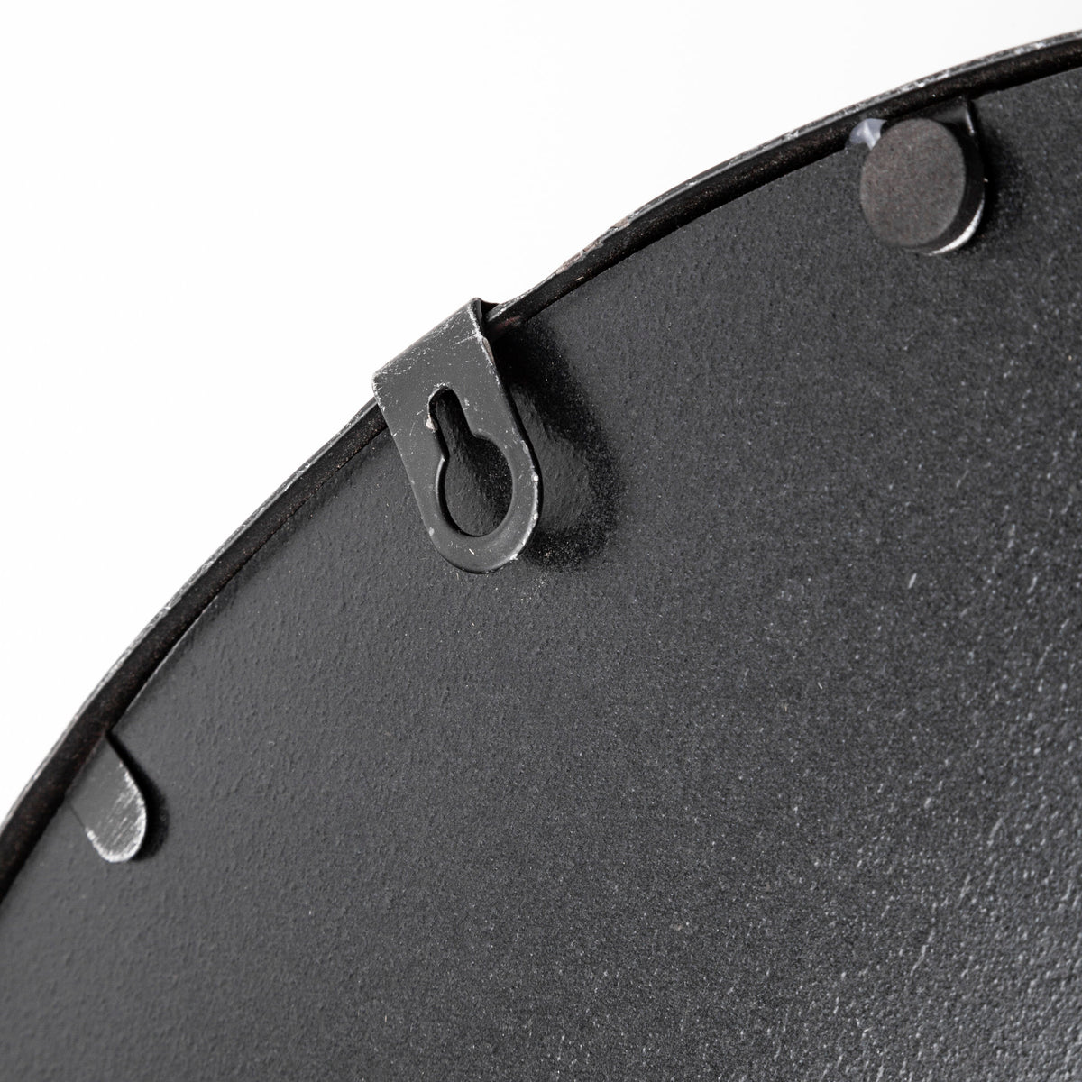 Piers (Set of 2) Black Metal Mirrored Round Trays-Trays-DECOROLALA