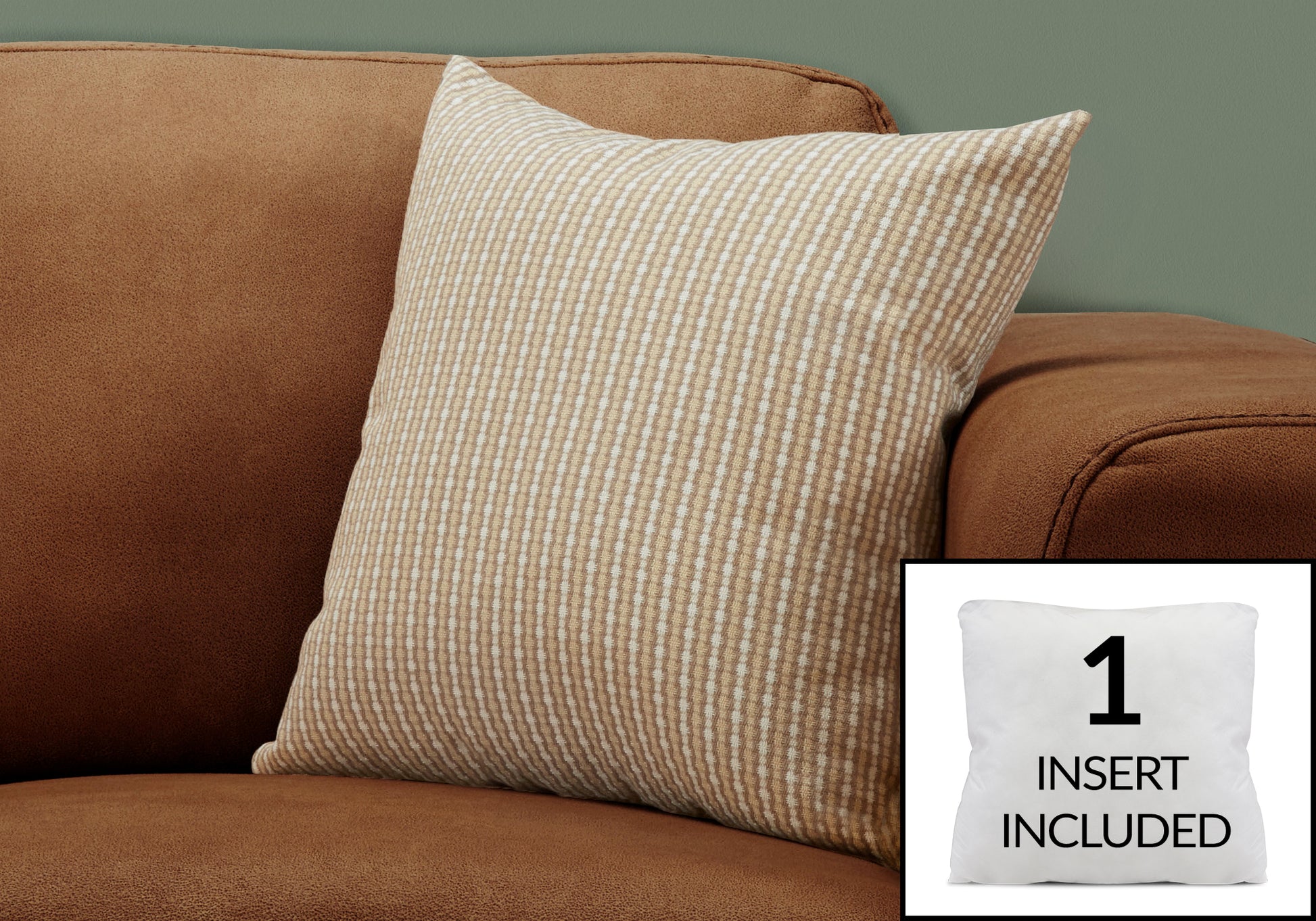 Pillow - 18"X 18" / Light / Dark Taupe Abstract Dot / 1pc-Pillow-DECOROLALA