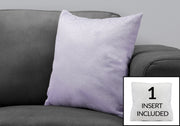 Pillow 18x18 Light Purple Velvet Feathered-Pillows-DECOROLALA