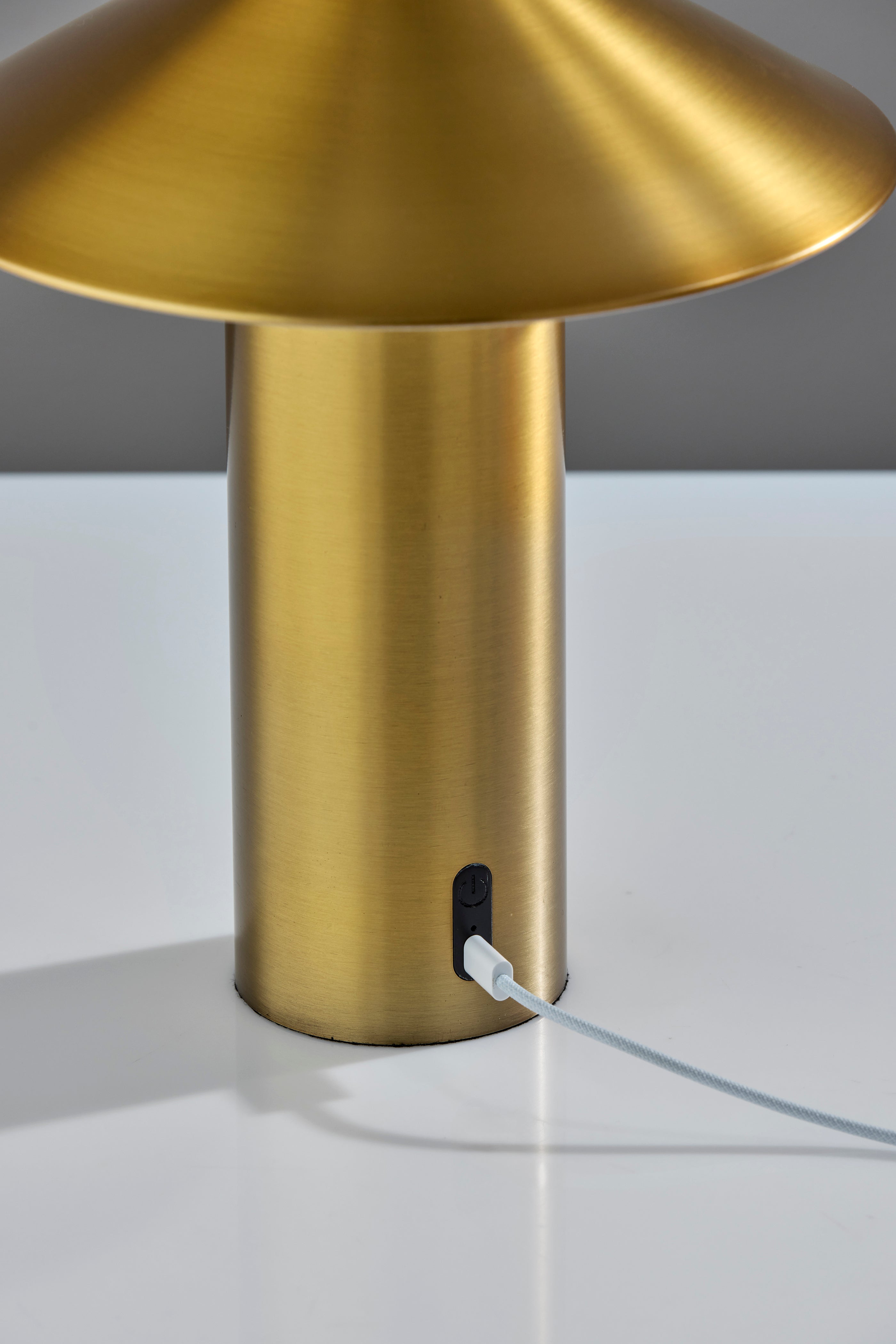 Pina LED Cordless Table Lamp- Antique Brass-Lighting-DECOROLALA