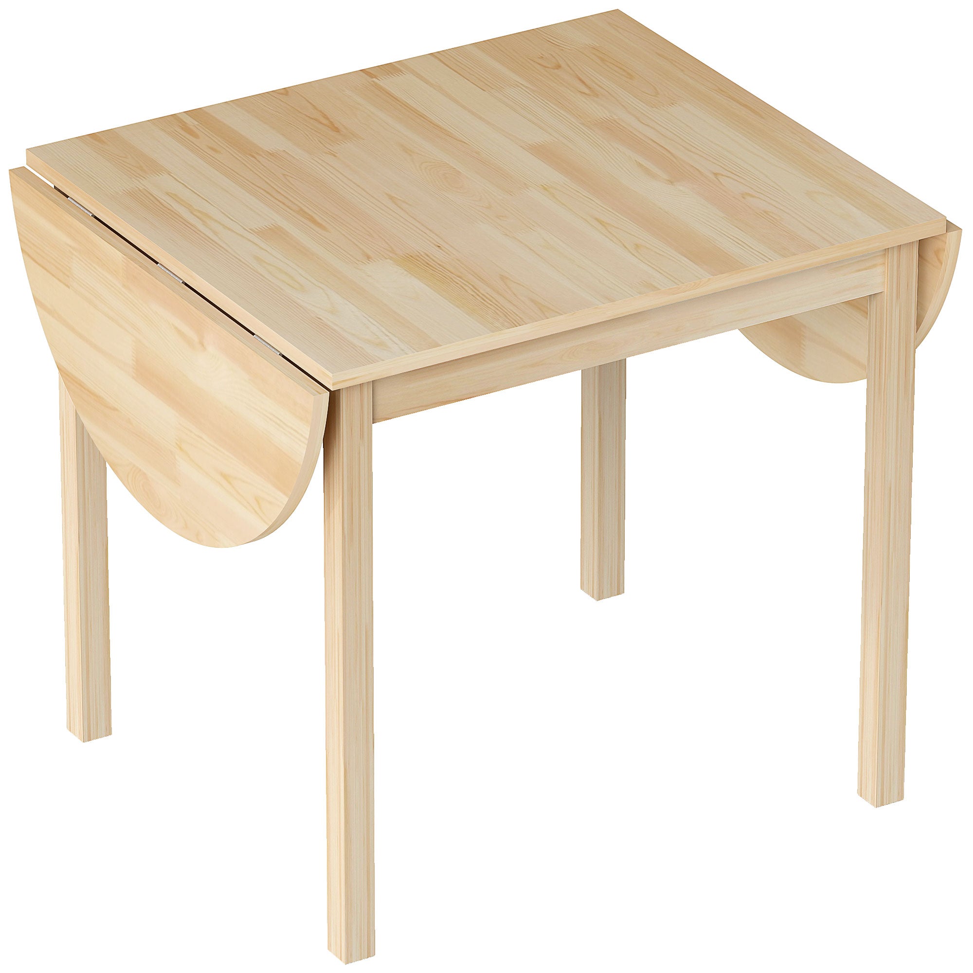 Pine Drop Leaf Dining Table - Seats 4-6 Natural-DECOROLALA