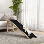 Pine Wood Pet Ramp for Dogs and Cats - 74"L x 25"H Natural-Dogs-DECOROLALA