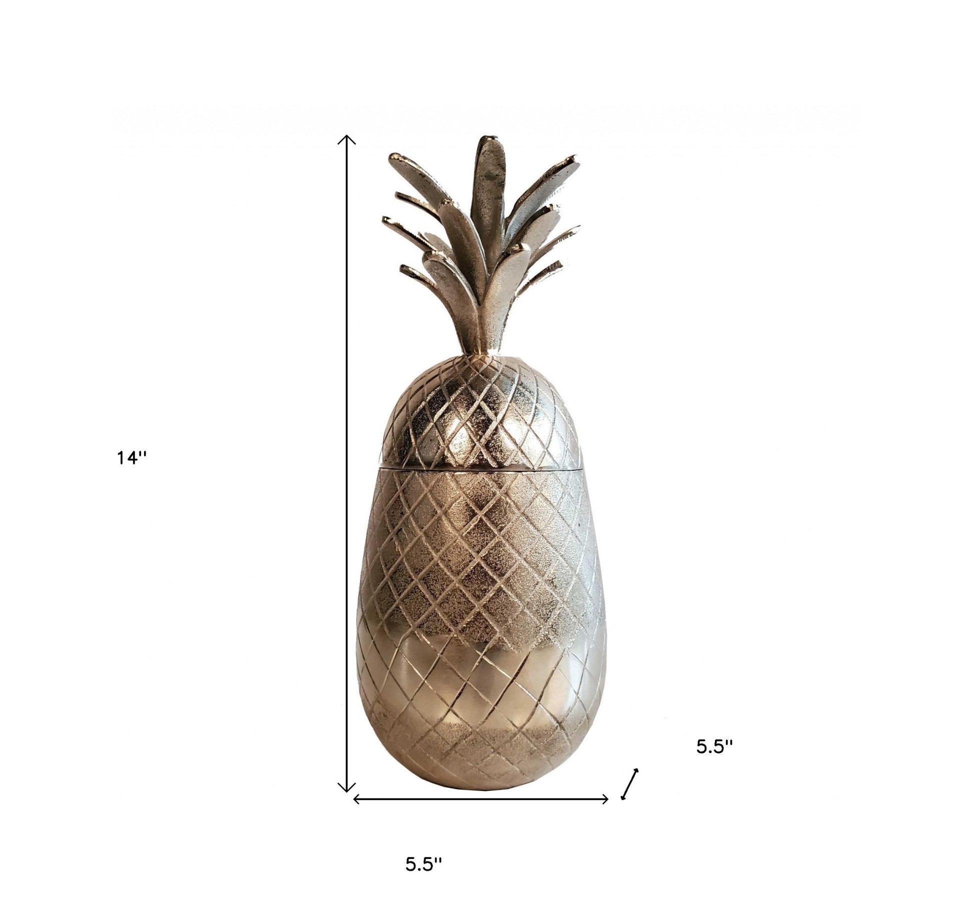 Pineapple Storage Aluminium Decor-Sculptures-DECOROLALA