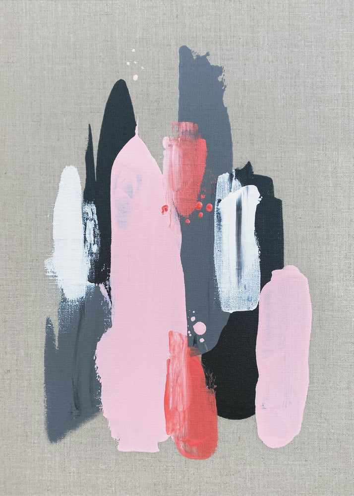 Pink Black and Grey 1-canvas-DECOROLALA