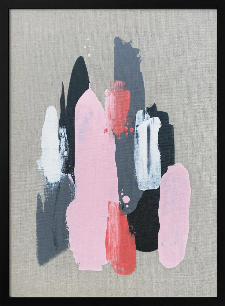 Pink Black and Grey 1-canvas-DECOROLALA