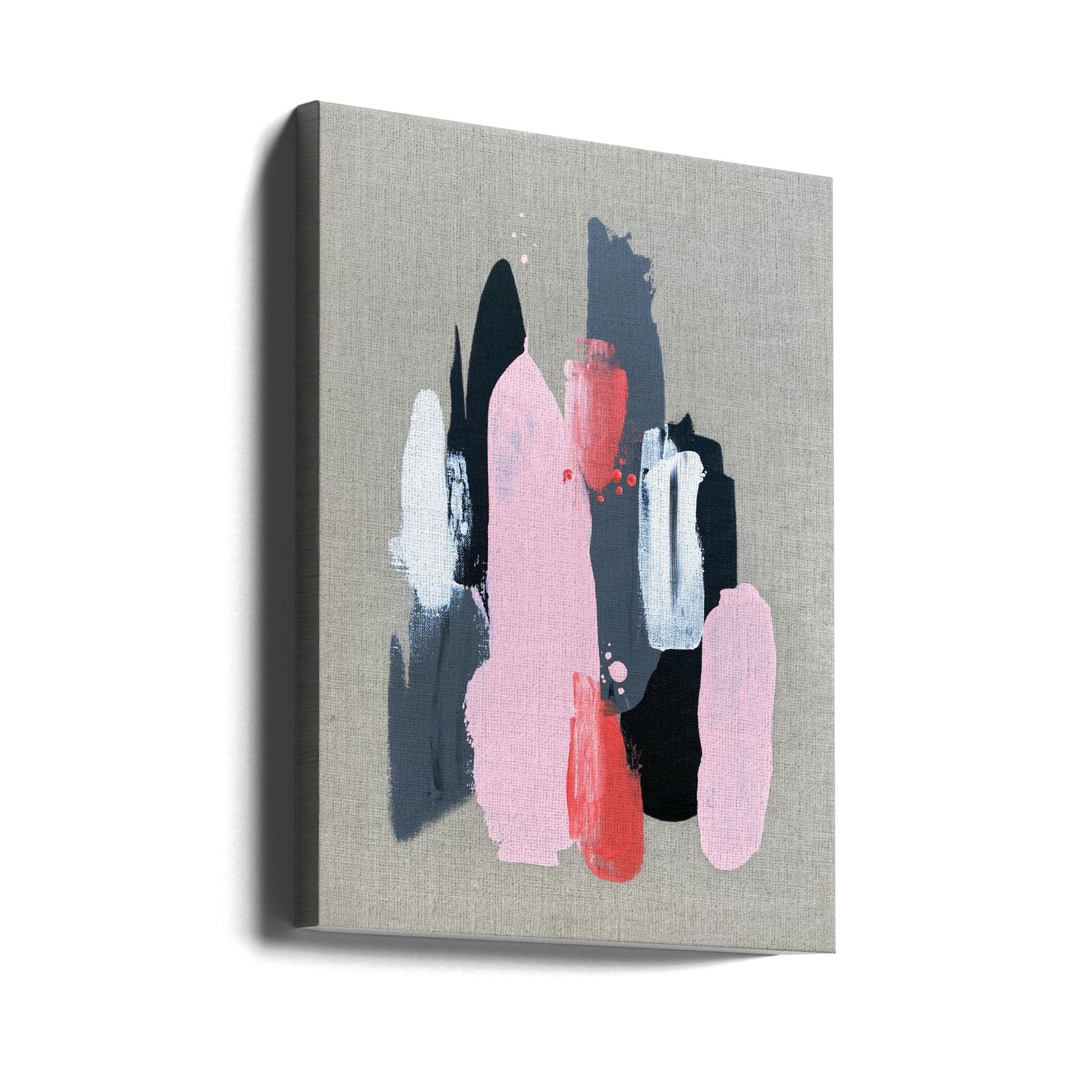 Pink Black and Grey 1-canvas-DECOROLALA
