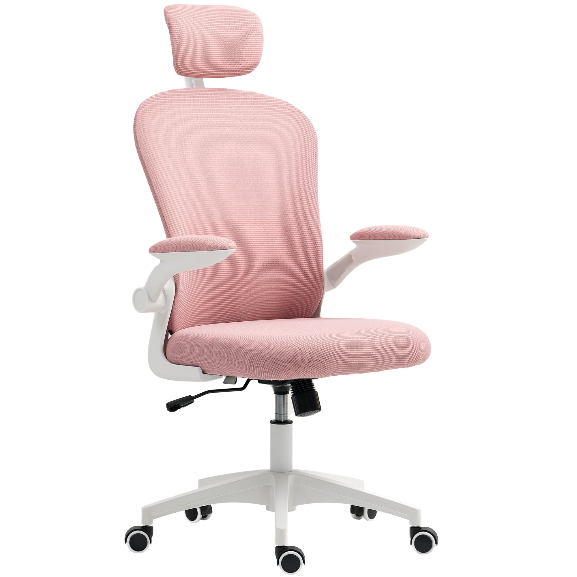 Pink Mesh Office Chair with 4D Lumbar Support-Office Products > Office Furniture > Office Chairs-DECOROLALA