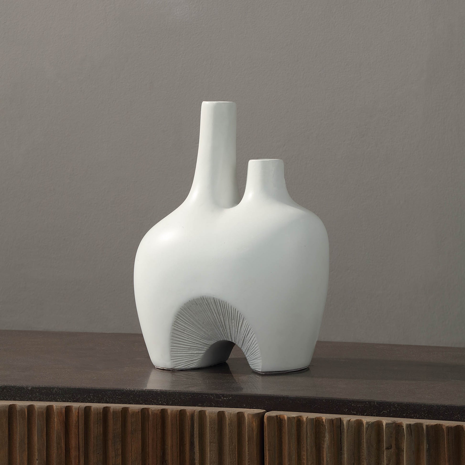 Pioneer Indoor Ceramic Vase , Off-White-Vase-DECOROLALA