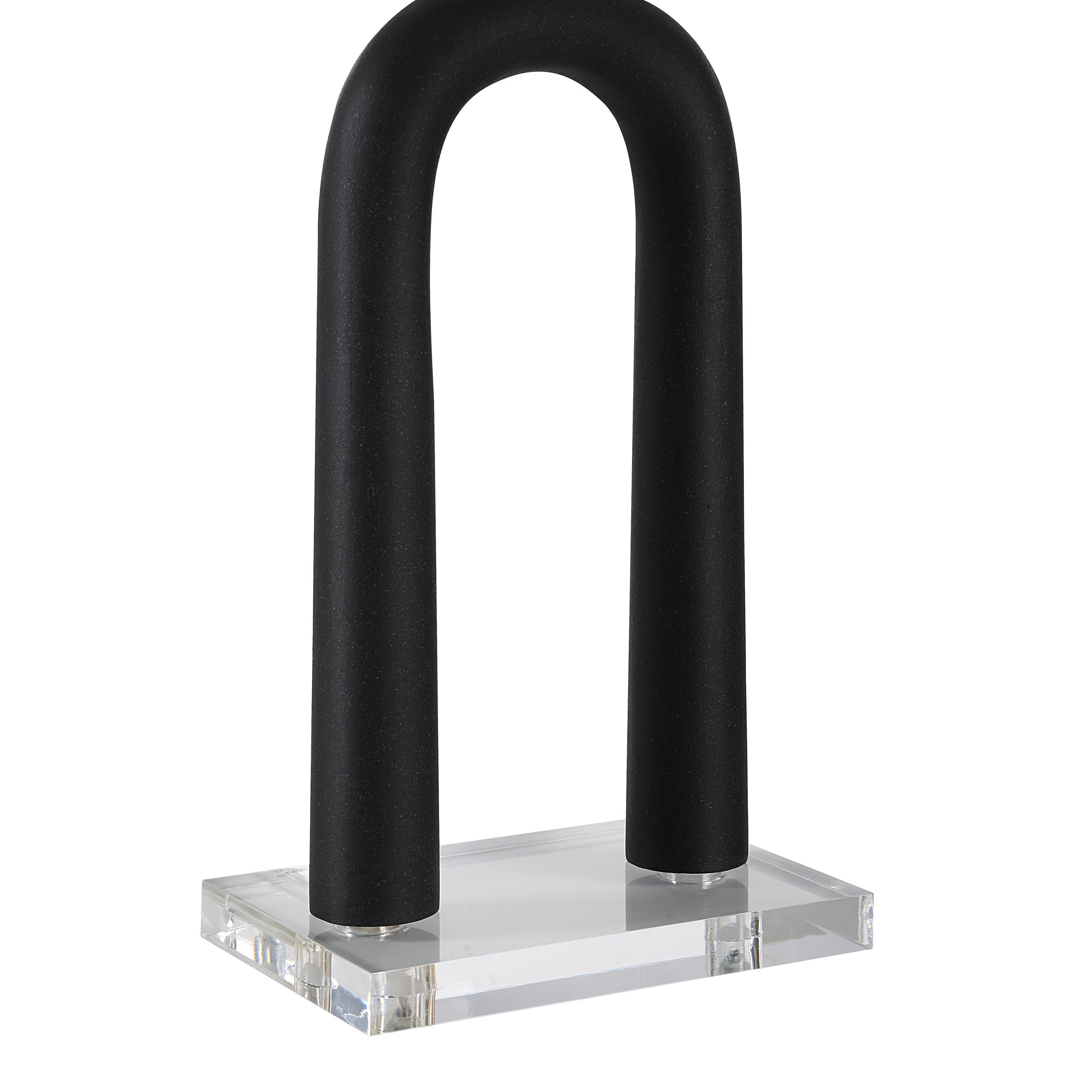 Pisa 28.5" Table Lamp, Matte Black with Ivory Shade-Table Lamp-DECOROLALA