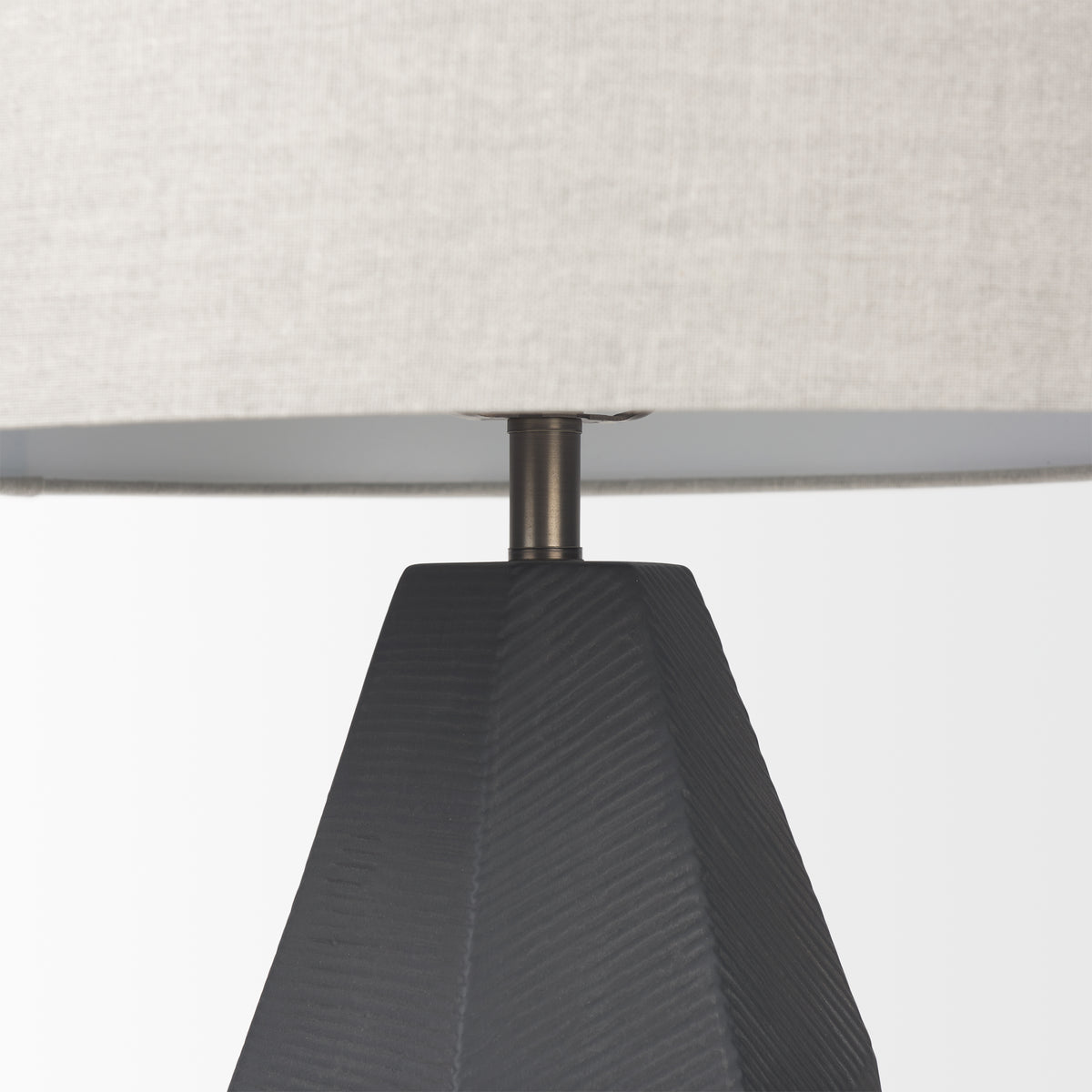 Piven w/ Gray Wash Textured Ceramic Table Lamp-Table Lamps-DECOROLALA