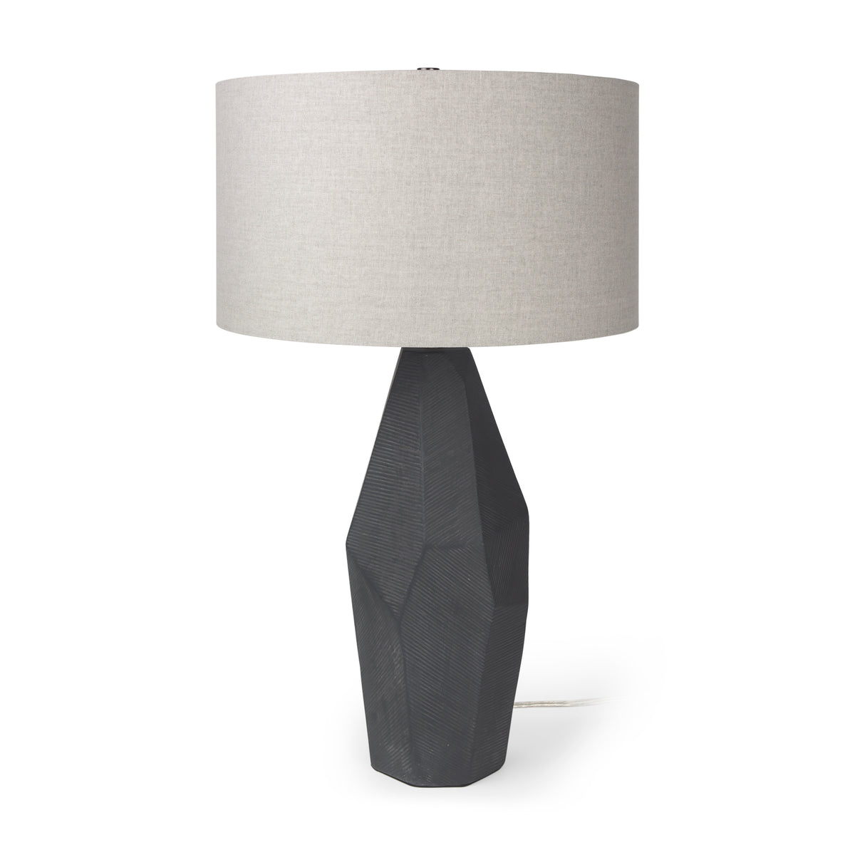 Piven w/ Gray Wash Textured Ceramic Table Lamp-Table Lamps-DECOROLALA