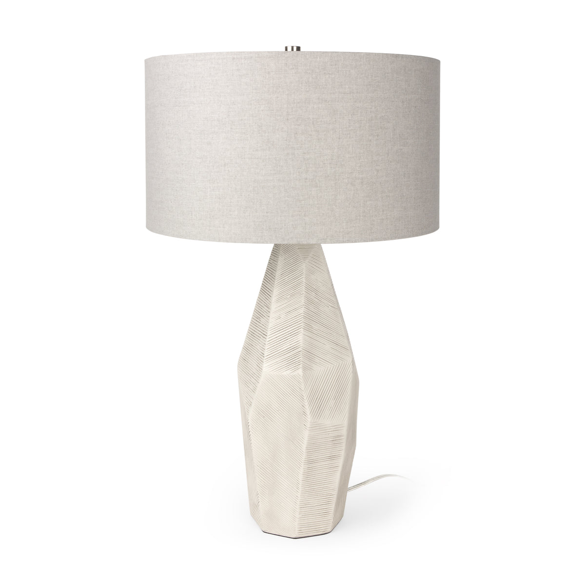 Piven w/ Gray Wash Textured Ceramic Table Lamp-Table Lamps-DECOROLALA