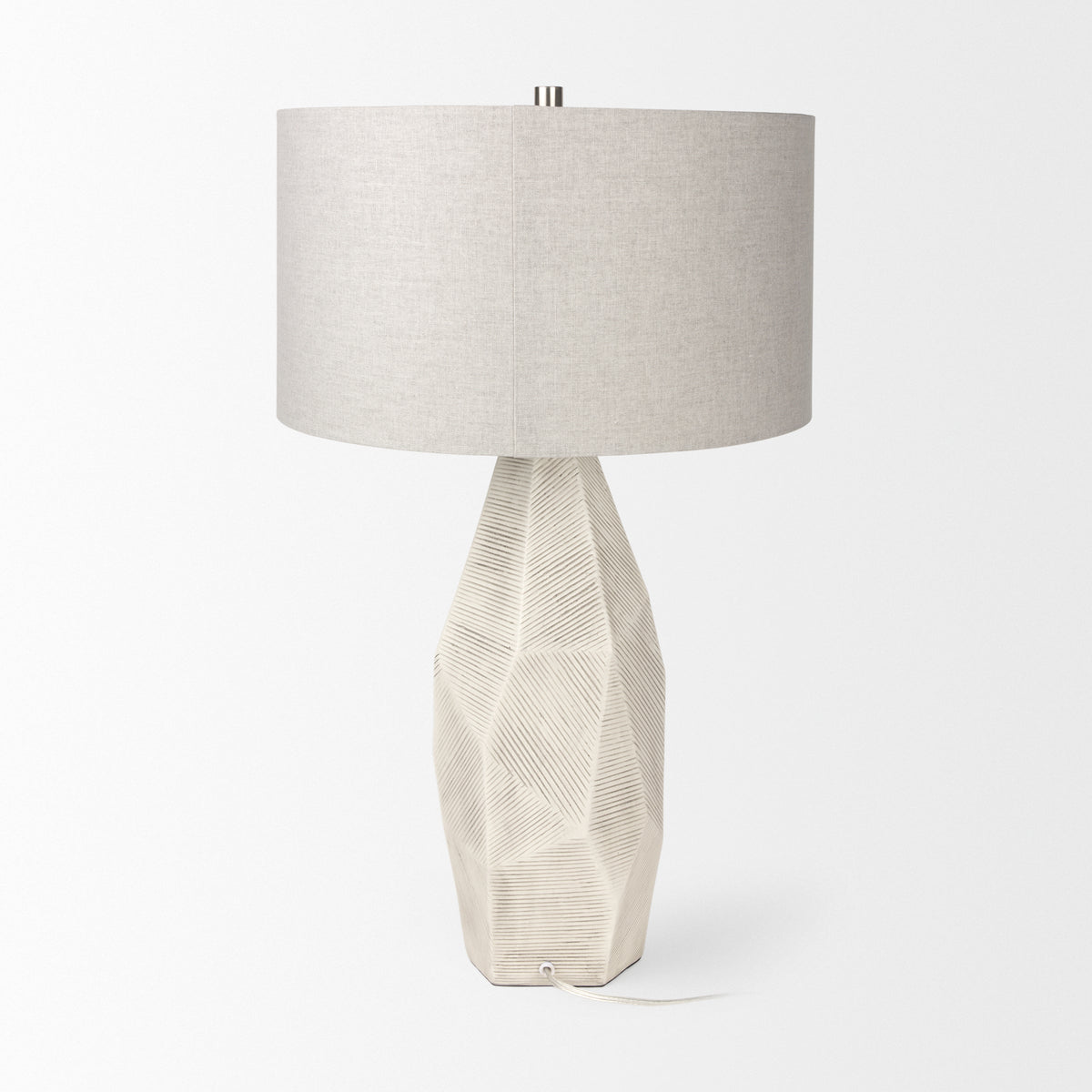 Piven w/ Gray Wash Textured Ceramic Table Lamp-Table Lamps-DECOROLALA