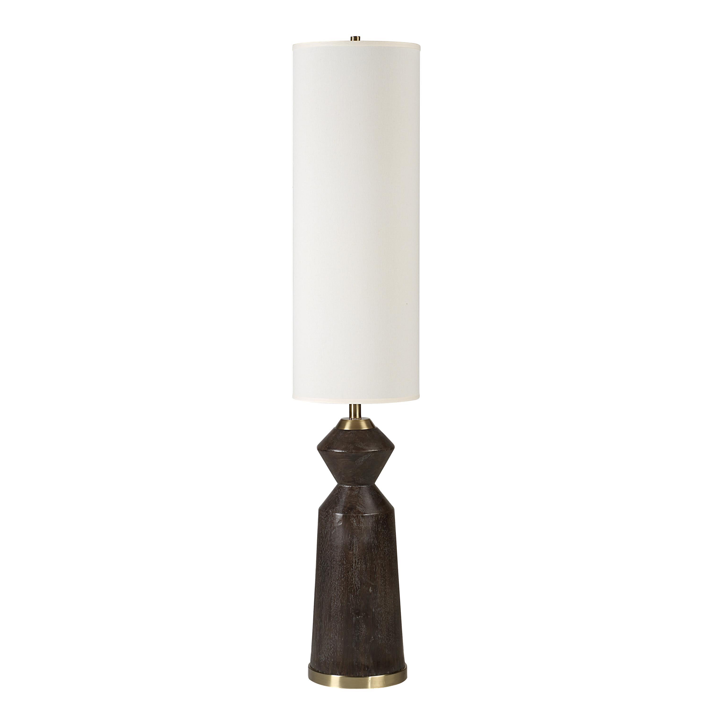 Pixel 66.75" Floor Lamp, Brown Linen Shade-Floor Lamp-DECOROLALA