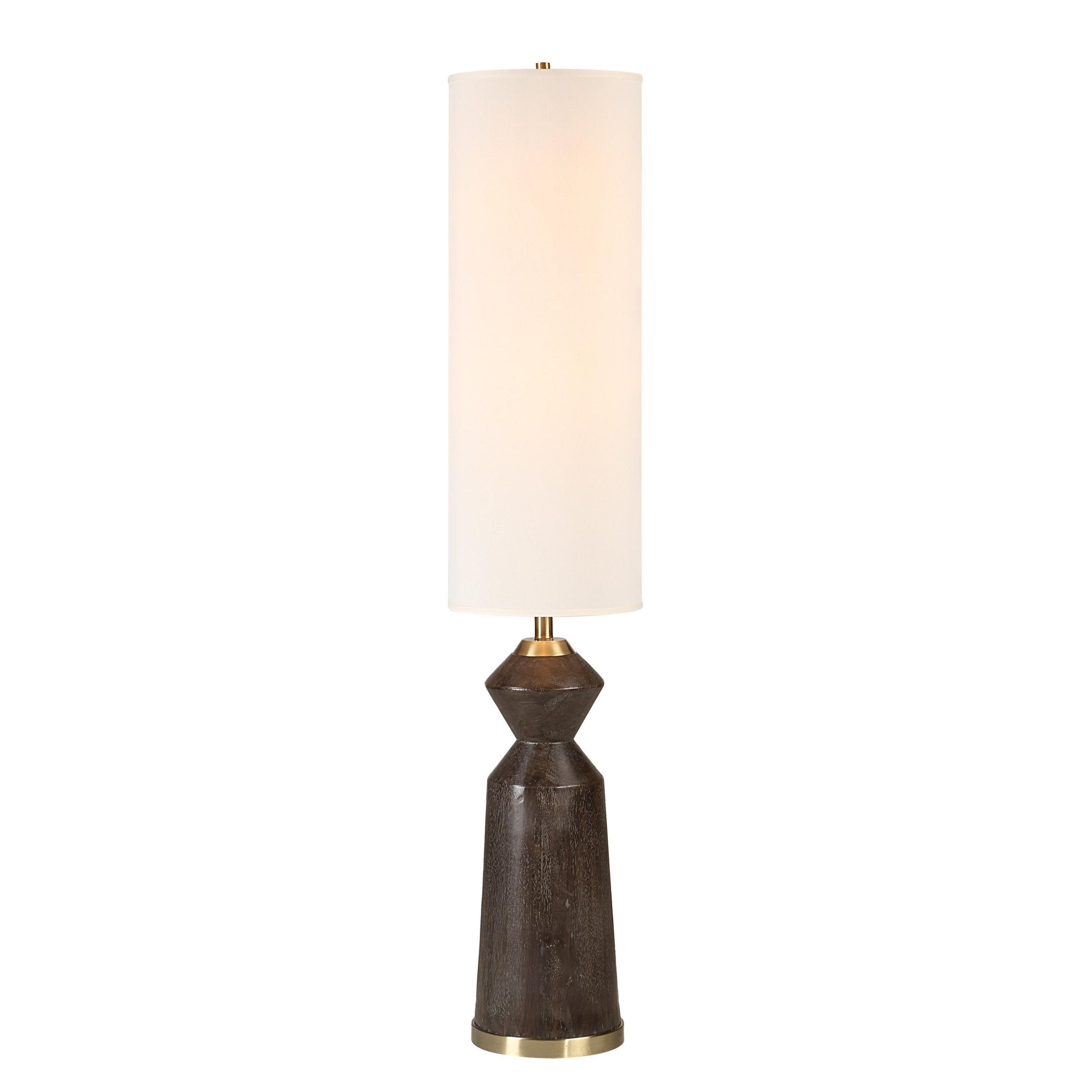 Pixel 66.75" Floor Lamp, Brown Linen Shade-Floor Lamp-DECOROLALA