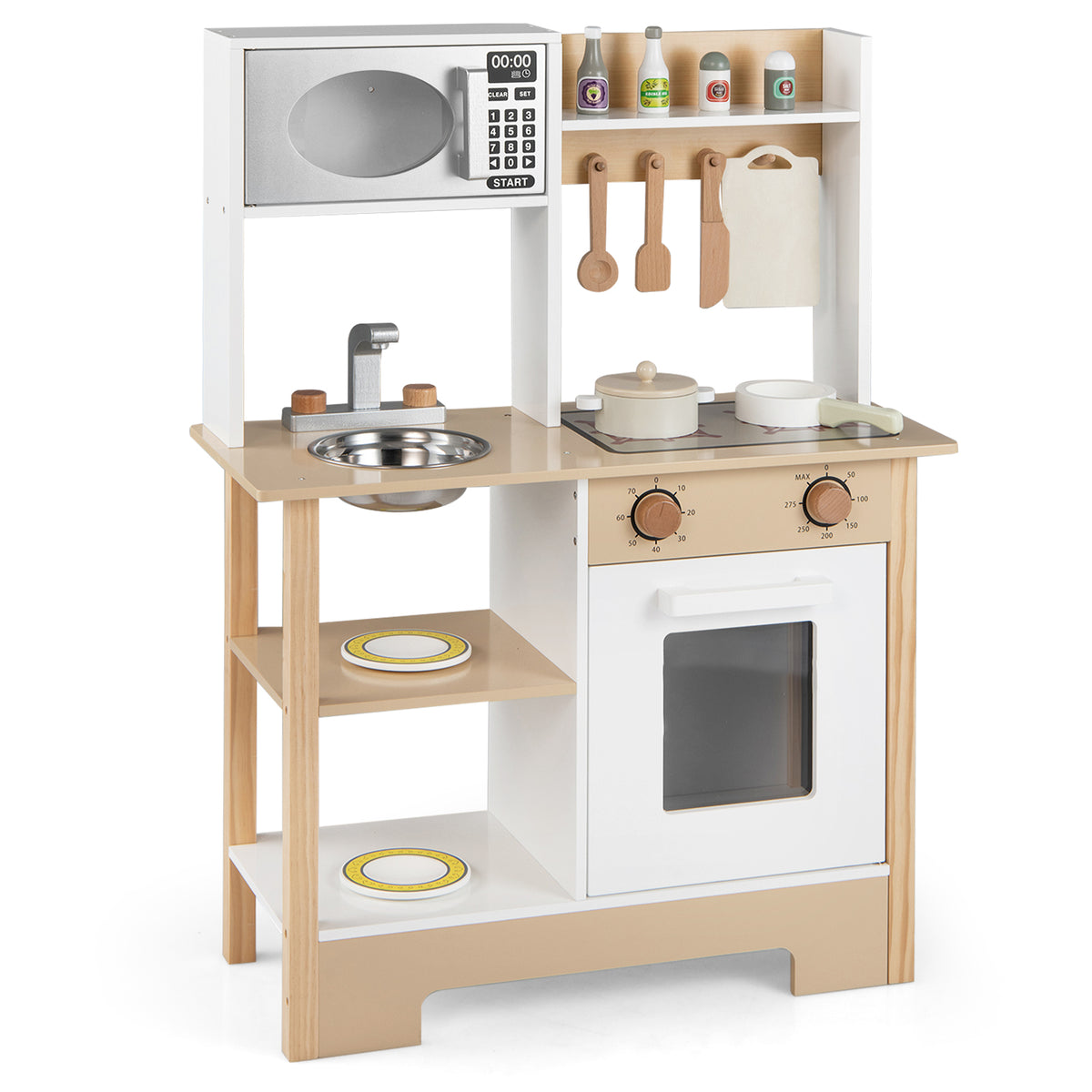 Cuisine de jeu en bois avec tableau noir, cadeau d’anniversaire pour enfants de 3 ans et plus