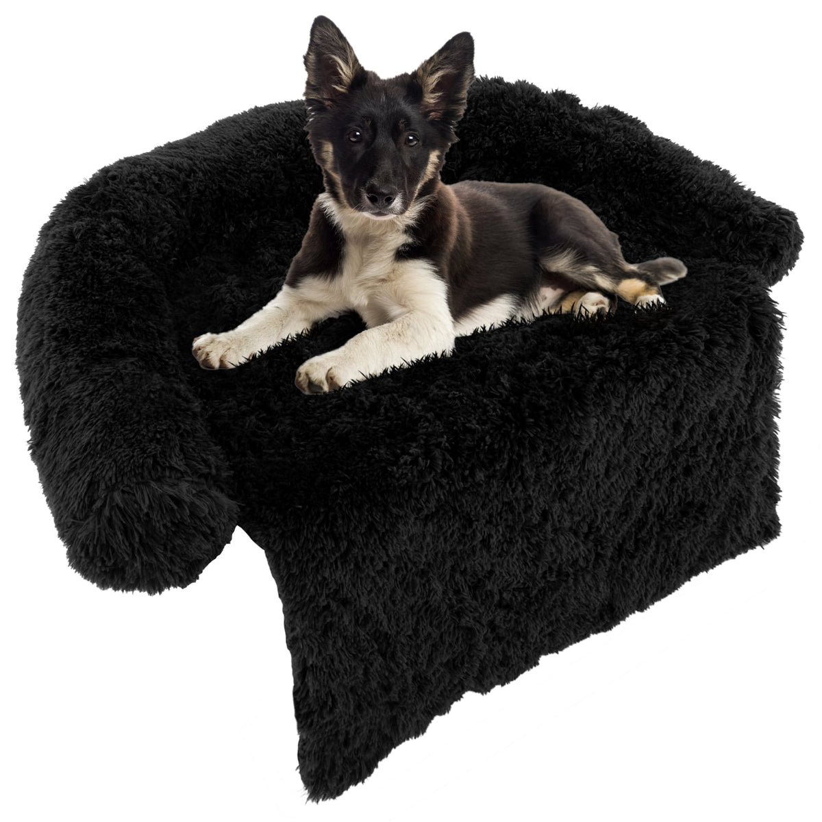 Plush Calming Dog Couch Bed with Anti-Slip Bottom-M-Dog Supplies-DECOROLALA
