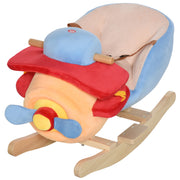 Plush Rocking Plane with Sound and Seat Belt for Toddlers-Toys & Games > Baby & Toddler Toys > Riding & Rocking Toys > Rocking Horses-DECOROLALA