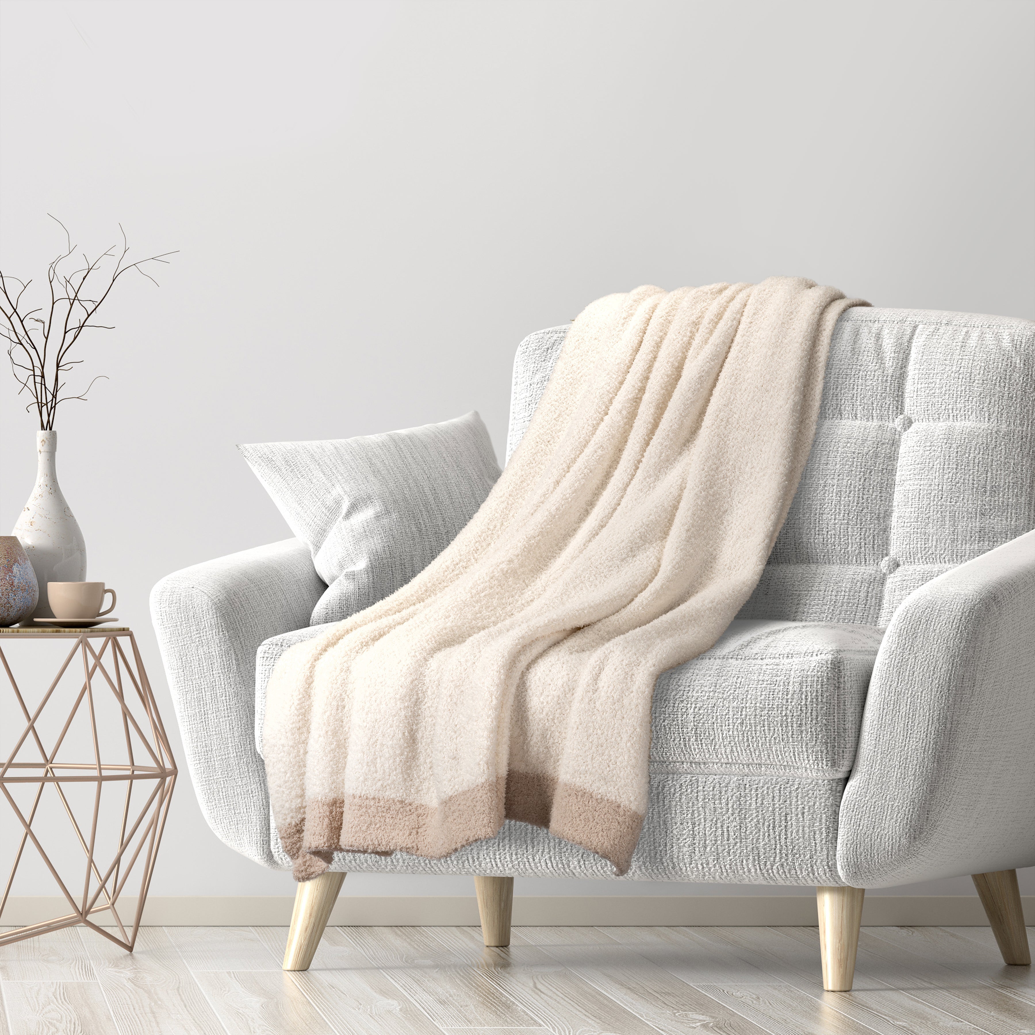 Plush Soft Acrylic Throw Blanket 51"x 67"-Throw Blankets-DECOROLALA