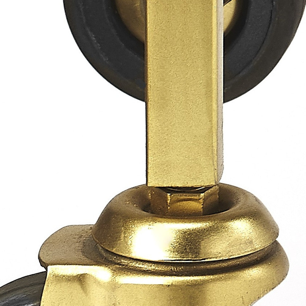 Polished Gold Bar Cart-Kitchen Carts-Islands-DECOROLALA