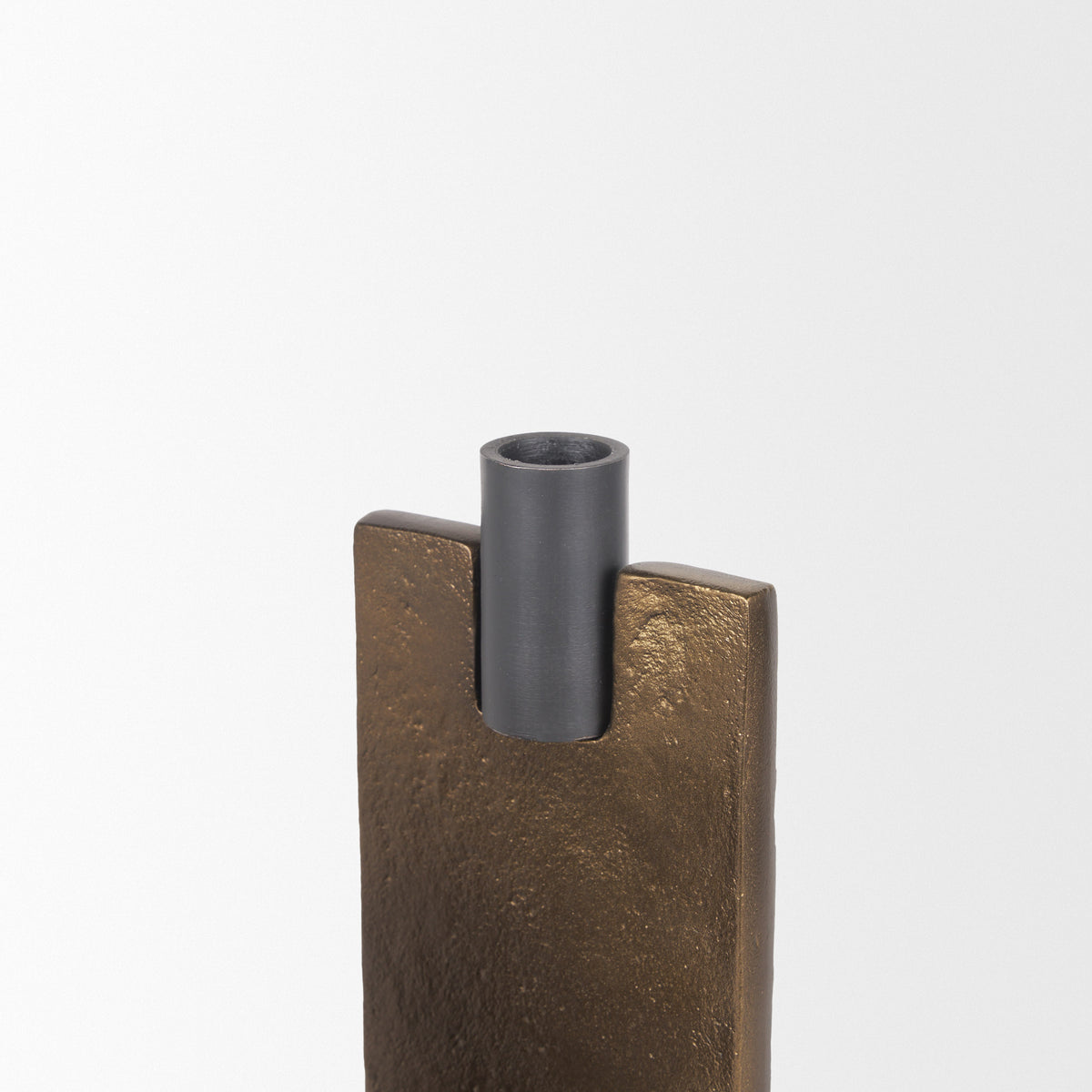 Polli Antiqued w/ Matte Metal Taper Candleholders (Set of 2)-Table Candle Holders-DECOROLALA