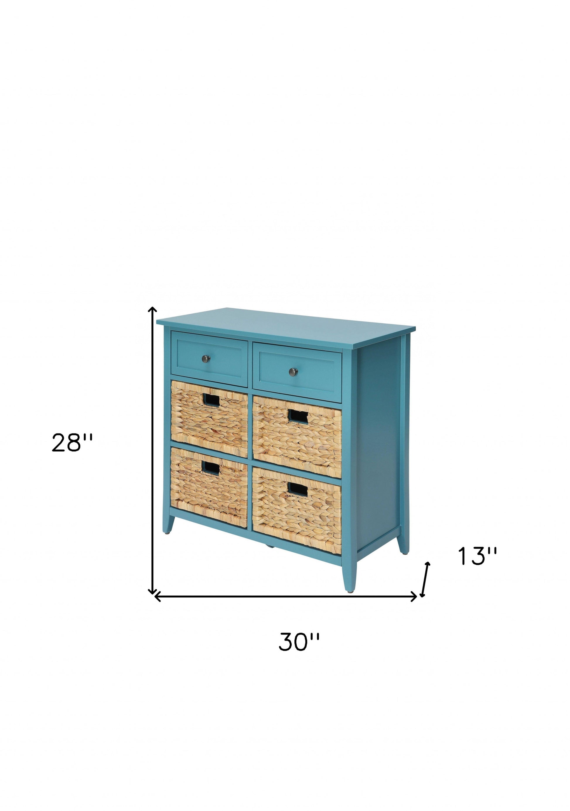 Pop Of Color Teal Accent Chest With Storage-Cabinets-DECOROLALA