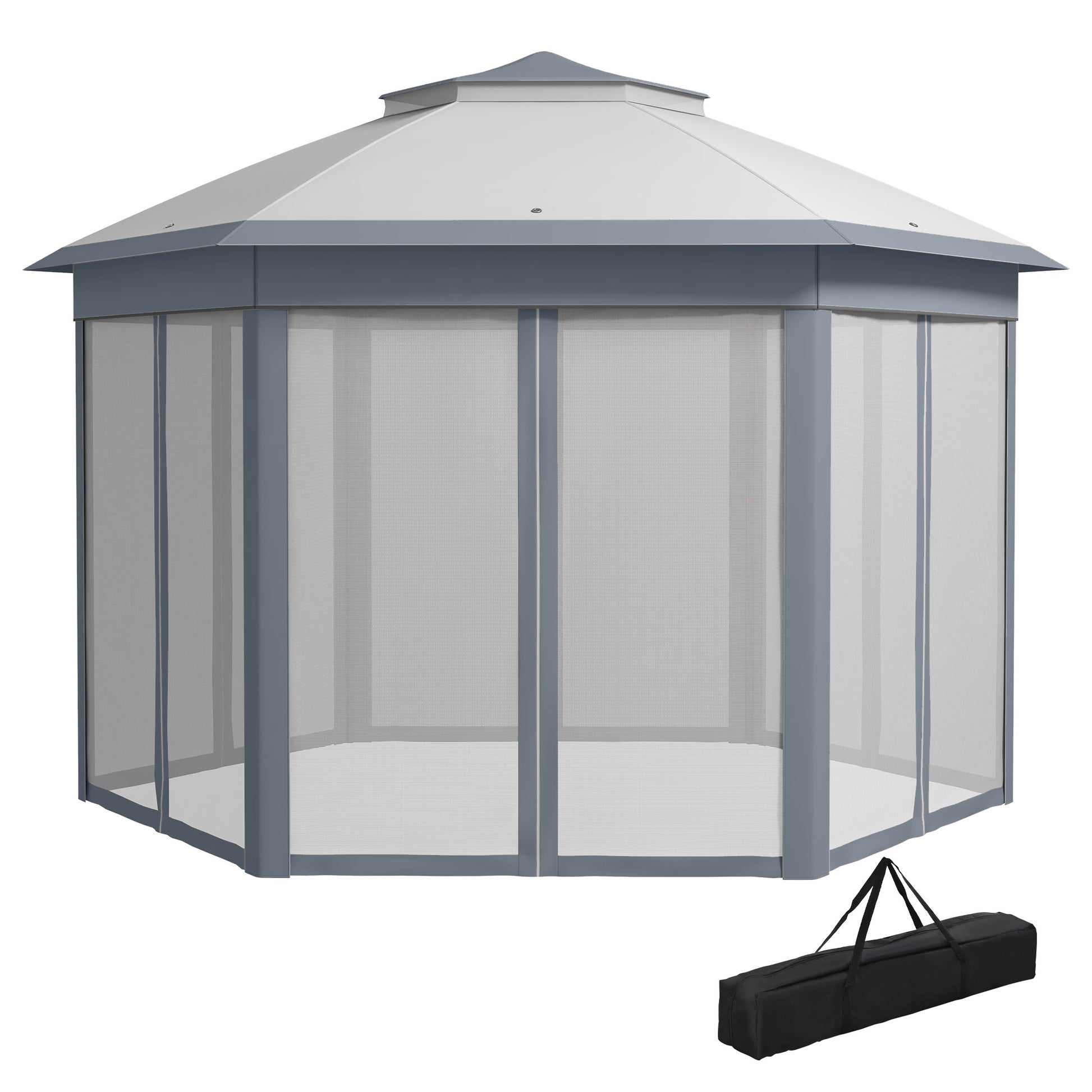 Pop Up Canopy Tent 13x13 Grey Netting-DECOROLALA