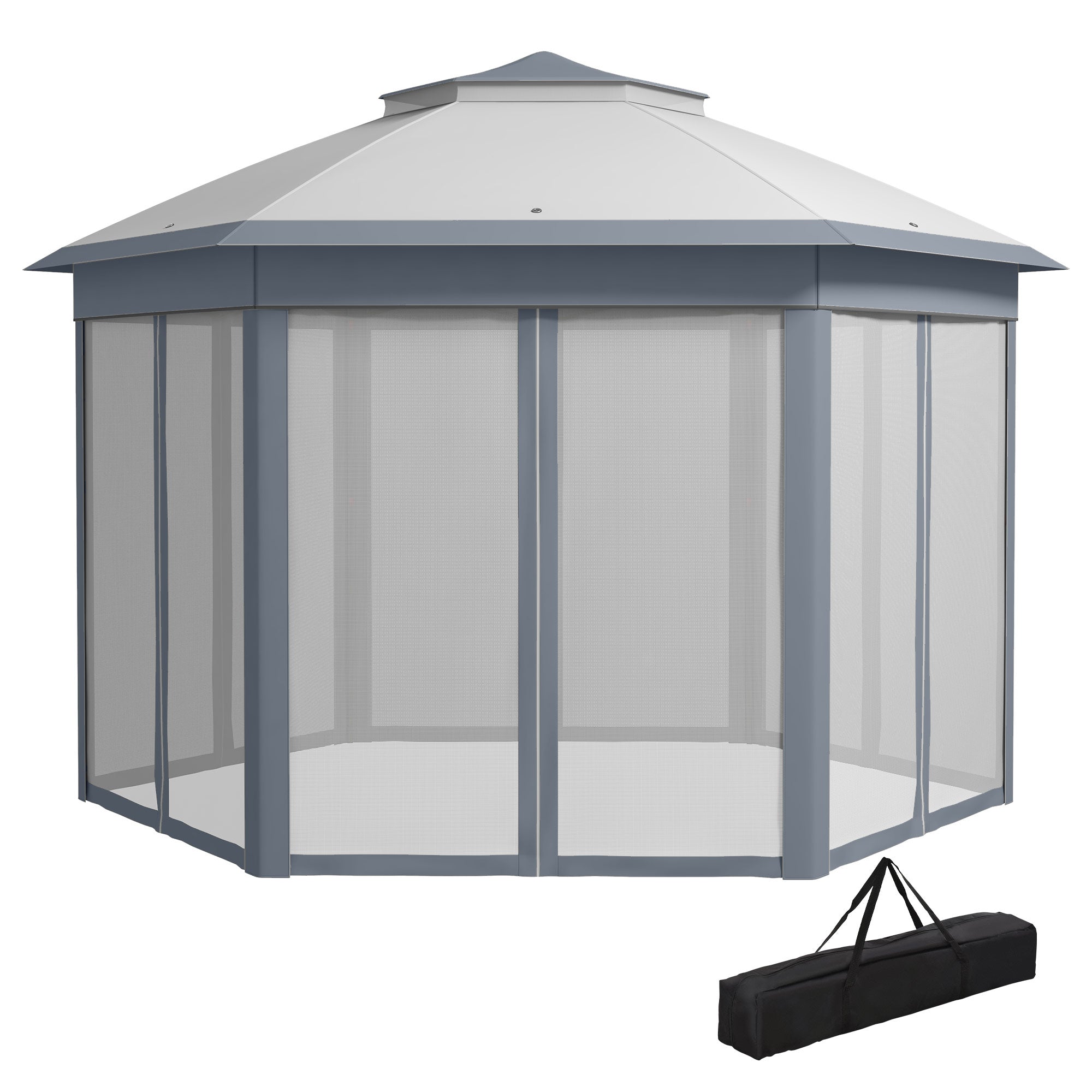 Pop Up Canopy Tent 13x13 Grey Netting-DECOROLALA