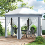 Pop Up Canopy Tent 13x13 Grey Netting-DECOROLALA