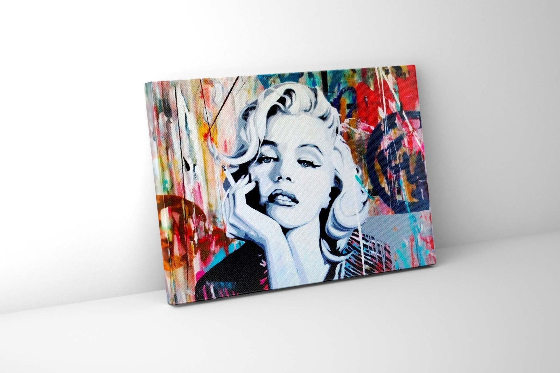 Pop and Urban Art Canvas of Marilyn - Wall art decor- Modern Artwork-Diamond varnish-Wall Art-DECOROLALA