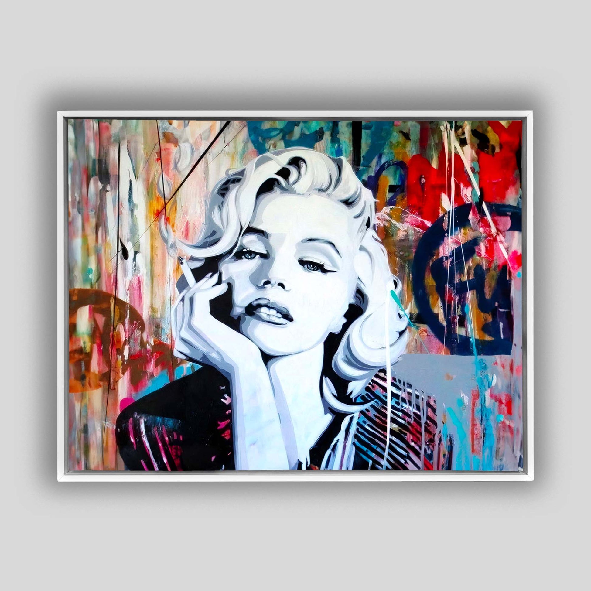 Pop and Urban Art Canvas of Marilyn - Wall art decor- Modern Artwork-Diamond varnish-Wall Art-DECOROLALA