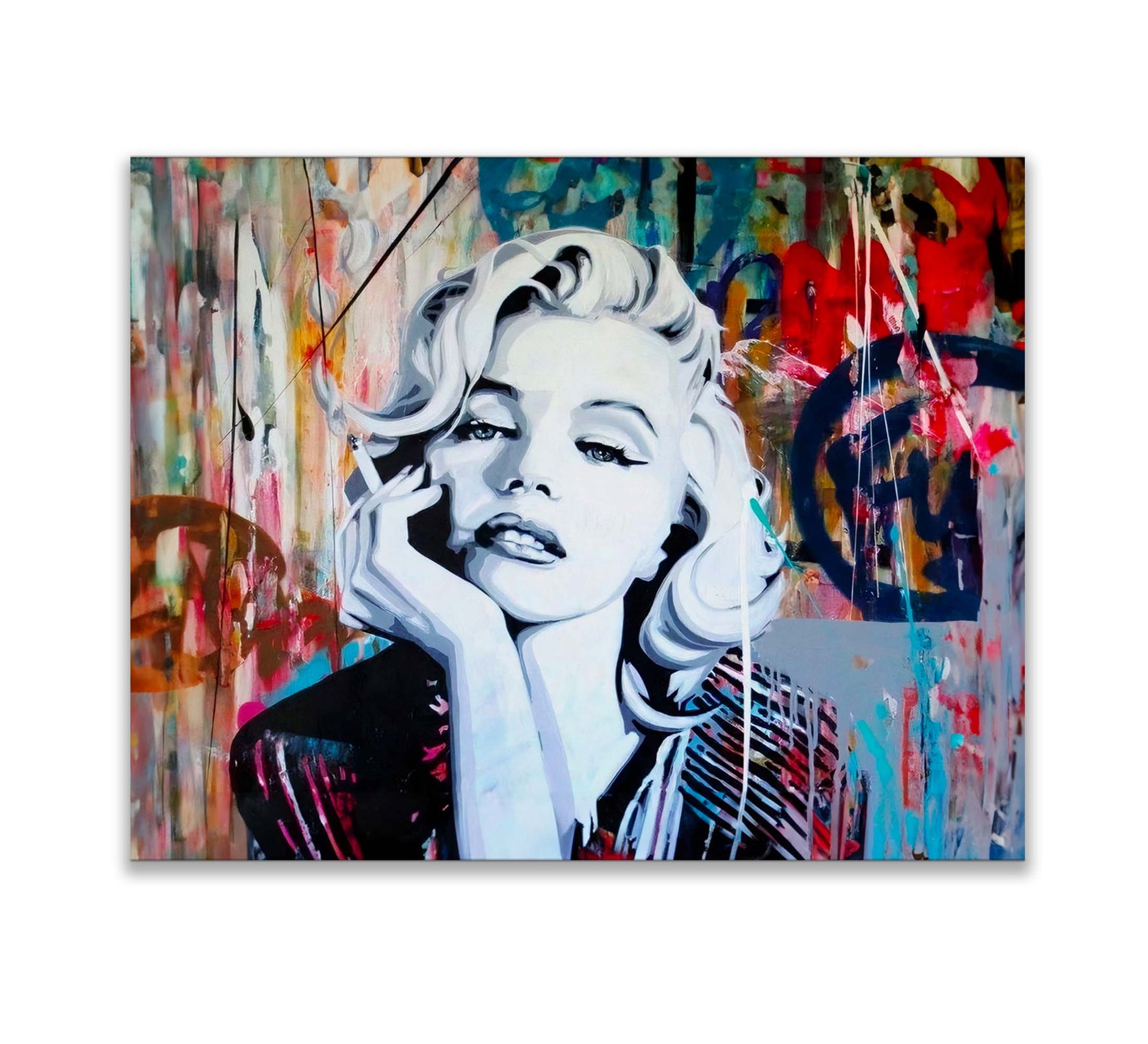 Pop and Urban Art Canvas of Marilyn - Wall art decor- Modern Artwork-Diamond varnish-Wall Art-DECOROLALA