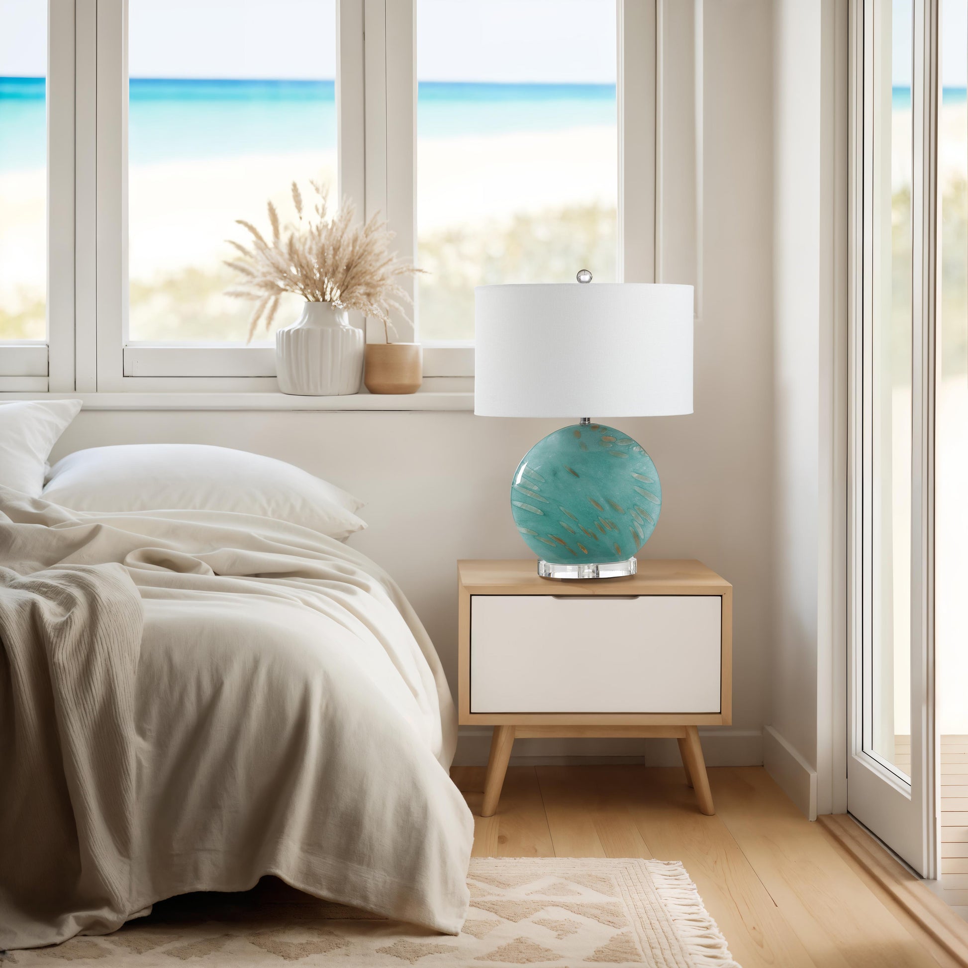 Poppi 24.0" Height Table Lamps, Green-Table Lamp-DECOROLALA