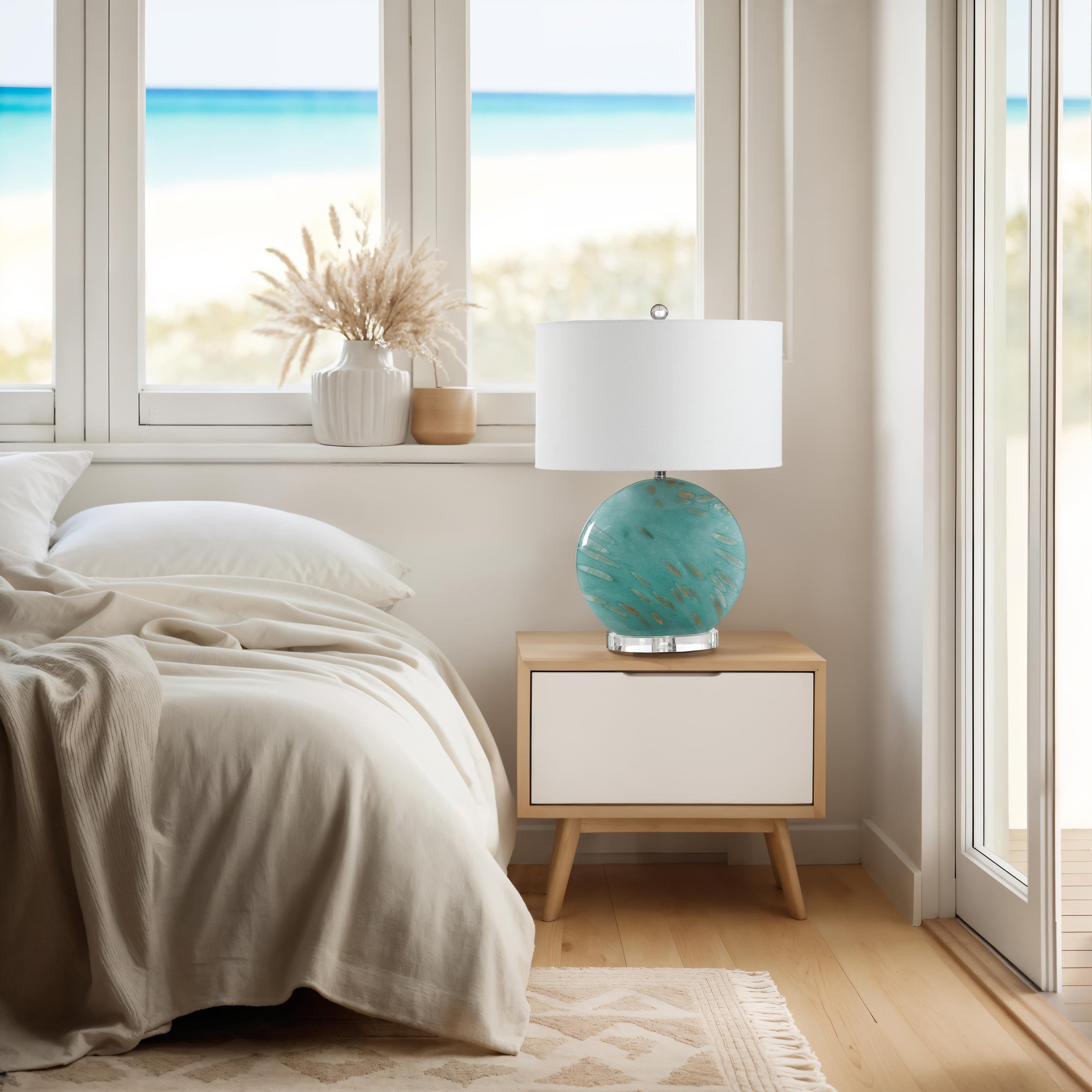 Poppi 24.0" Height Table Lamps, Green-Table Lamp-DECOROLALA