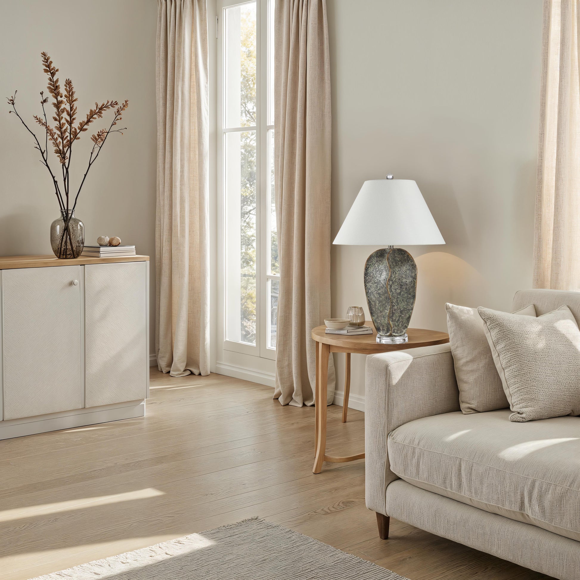 Poppi 27.0" Height Table Lamps, Dark Green-Table Lamp-DECOROLALA