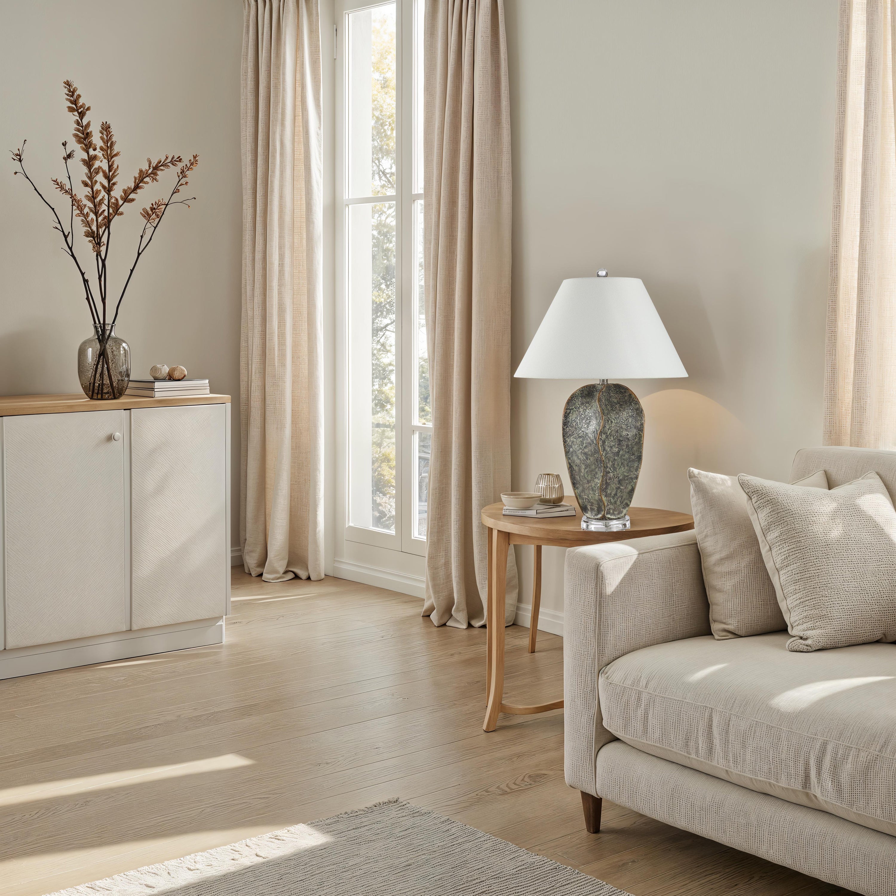 Poppi 27.0" Height Table Lamps, Dark Green-Table Lamp-DECOROLALA