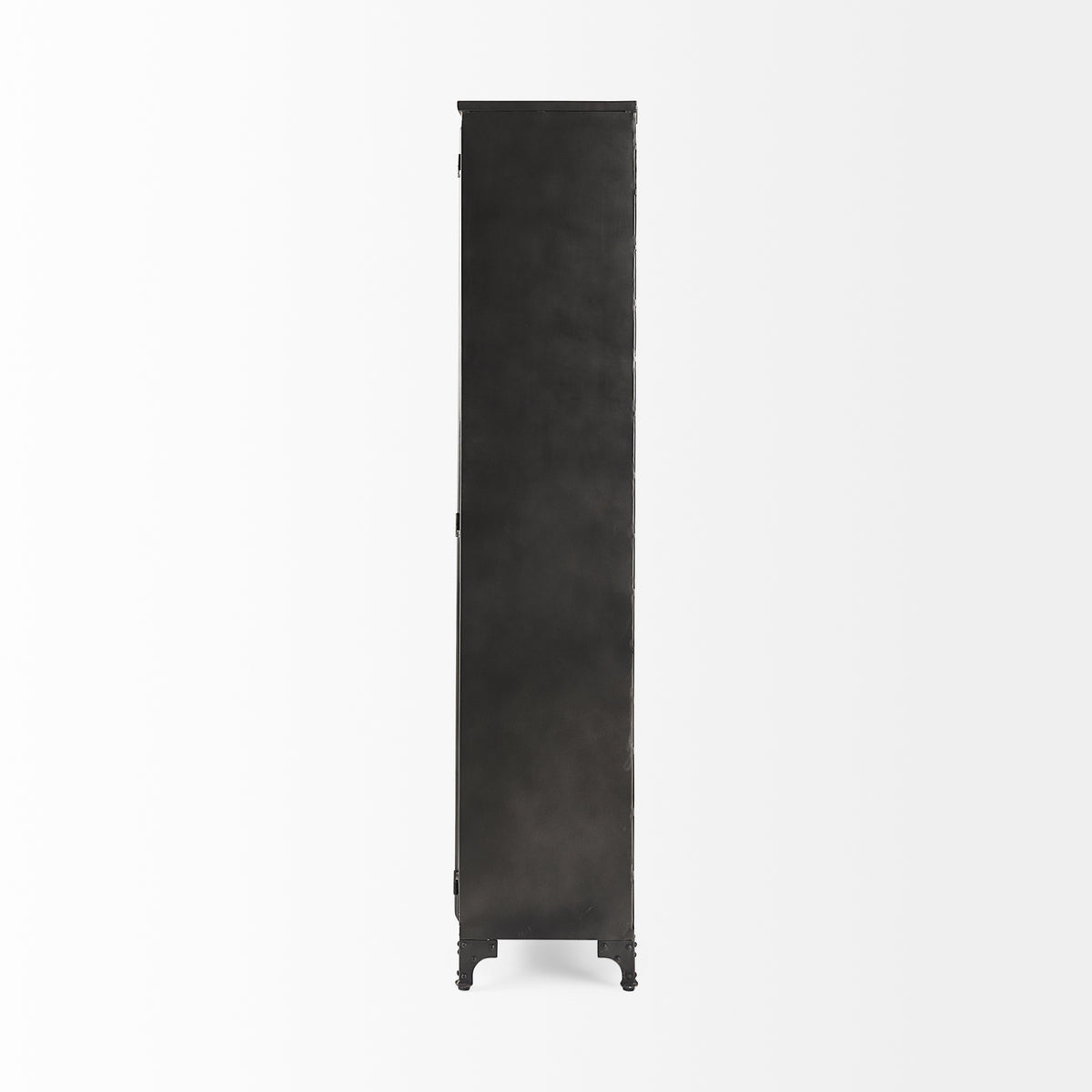 Poppy II 73.8" H Black Metal With Glass Door Display Cabinet-Cabinets-DECOROLALA