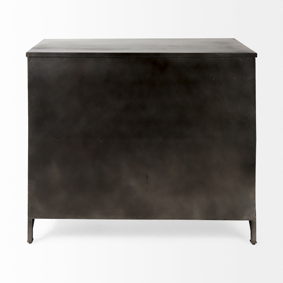 Poppy III Accent Cabinet - Black Metal Glass Door-Accent Cabinets & Chests-DECOROLALA