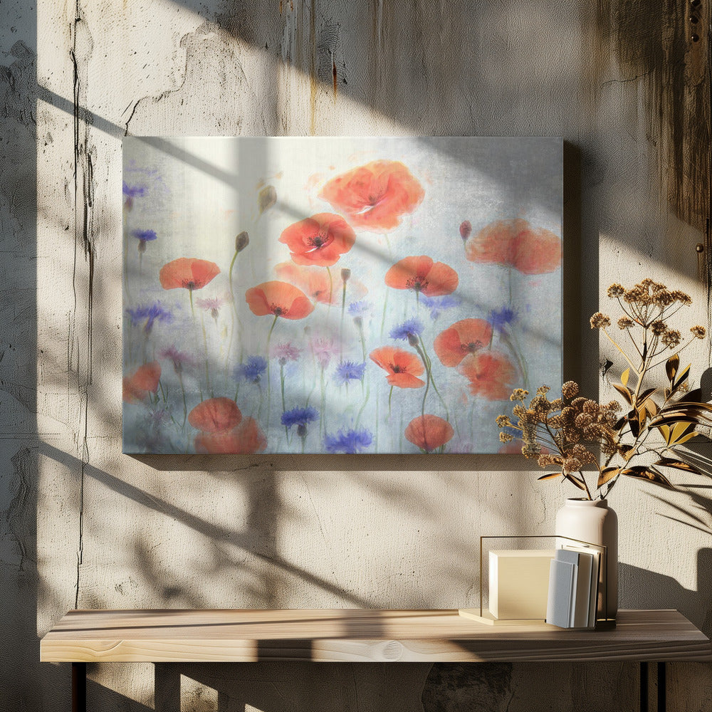 Poppy Wall Art by Catherine Wang-canvas-DECOROLALA