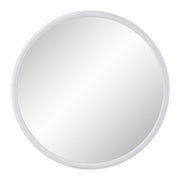Porpoise 36" Tall Round Mirror, Matte White-Mirror-DECOROLALA