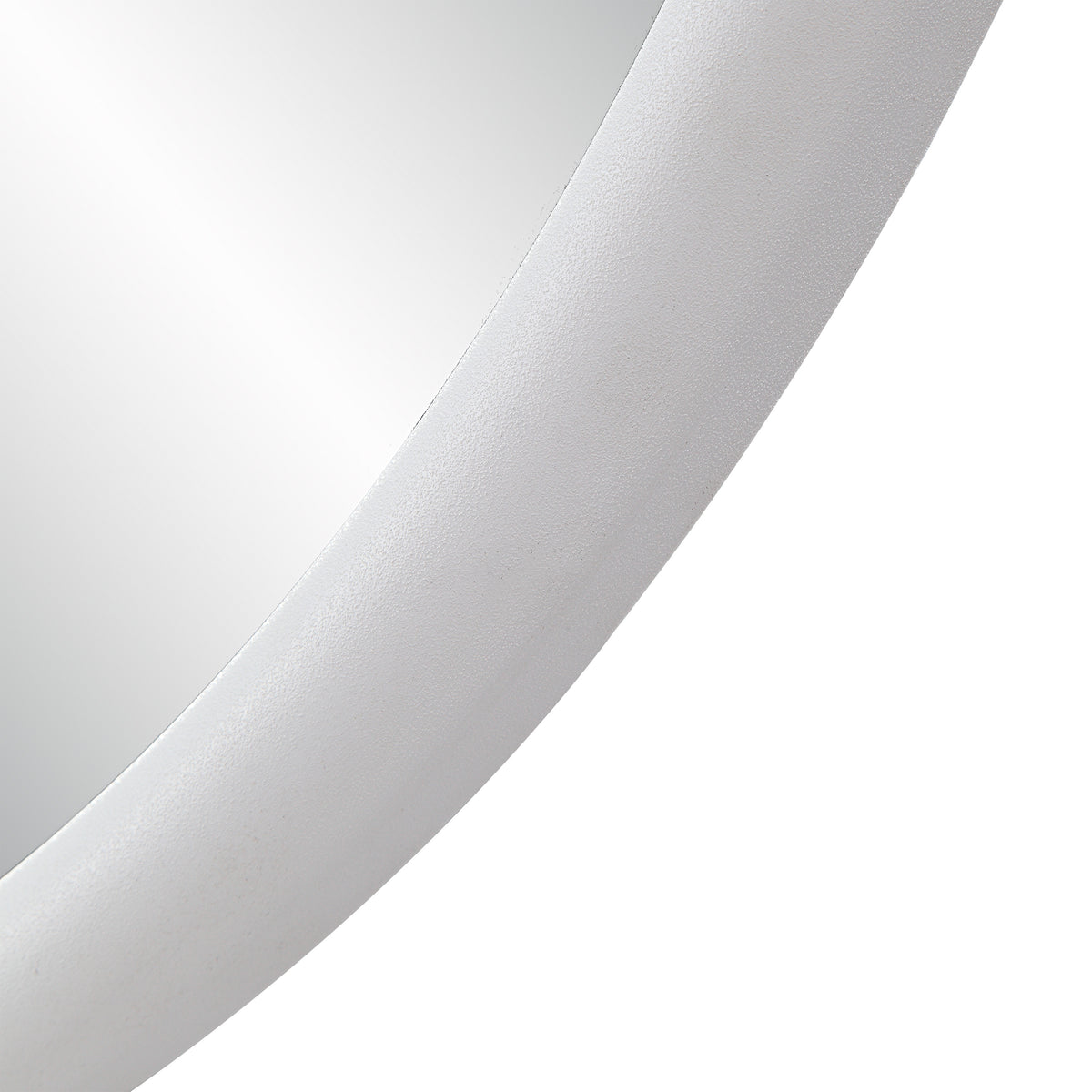 Porpoise 36" Tall Round Mirror, Matte White-Mirrors-DECOROLALA