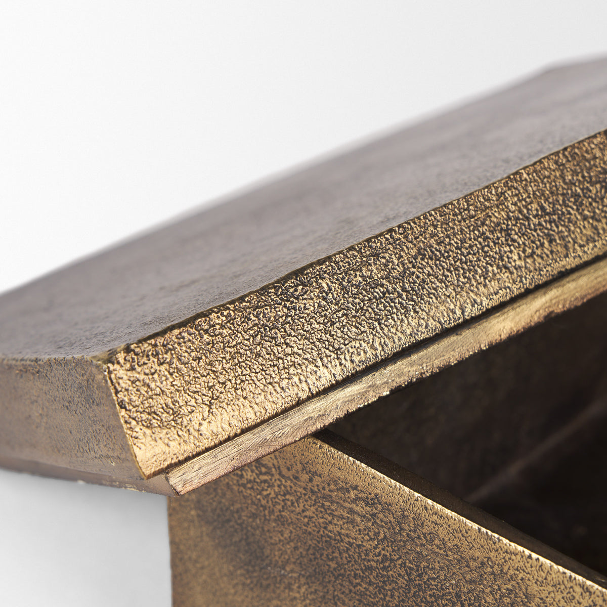 Porschia Large Antiqued Gold Metal Decorative Box-Boxes-DECOROLALA
